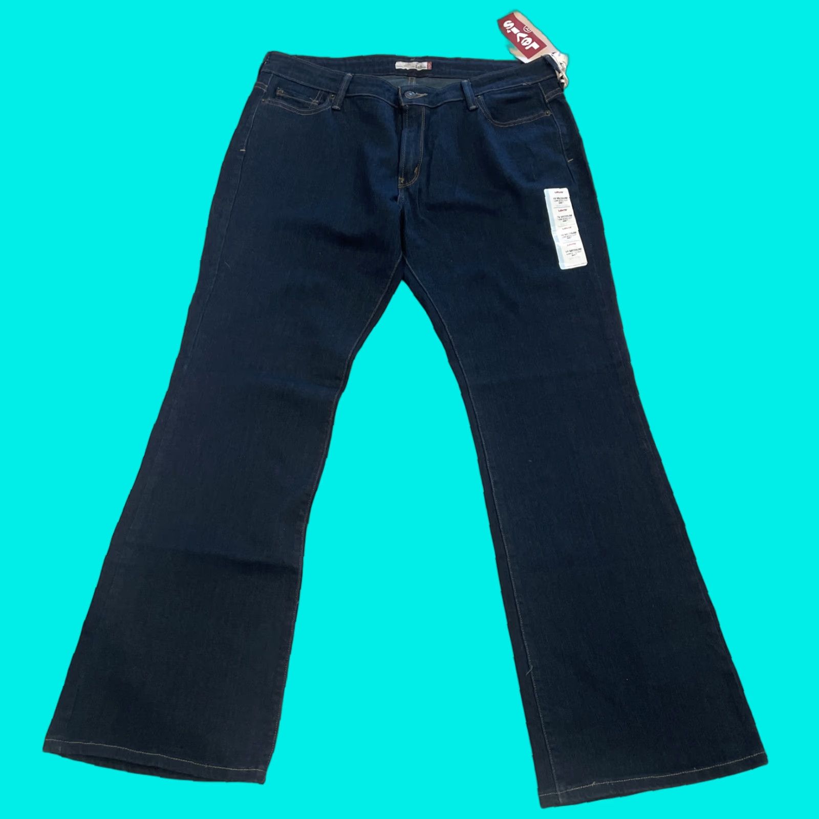 Levi's 545 Womens Bootcut Jeans Size 16 Dark Wash Blue Low Rise