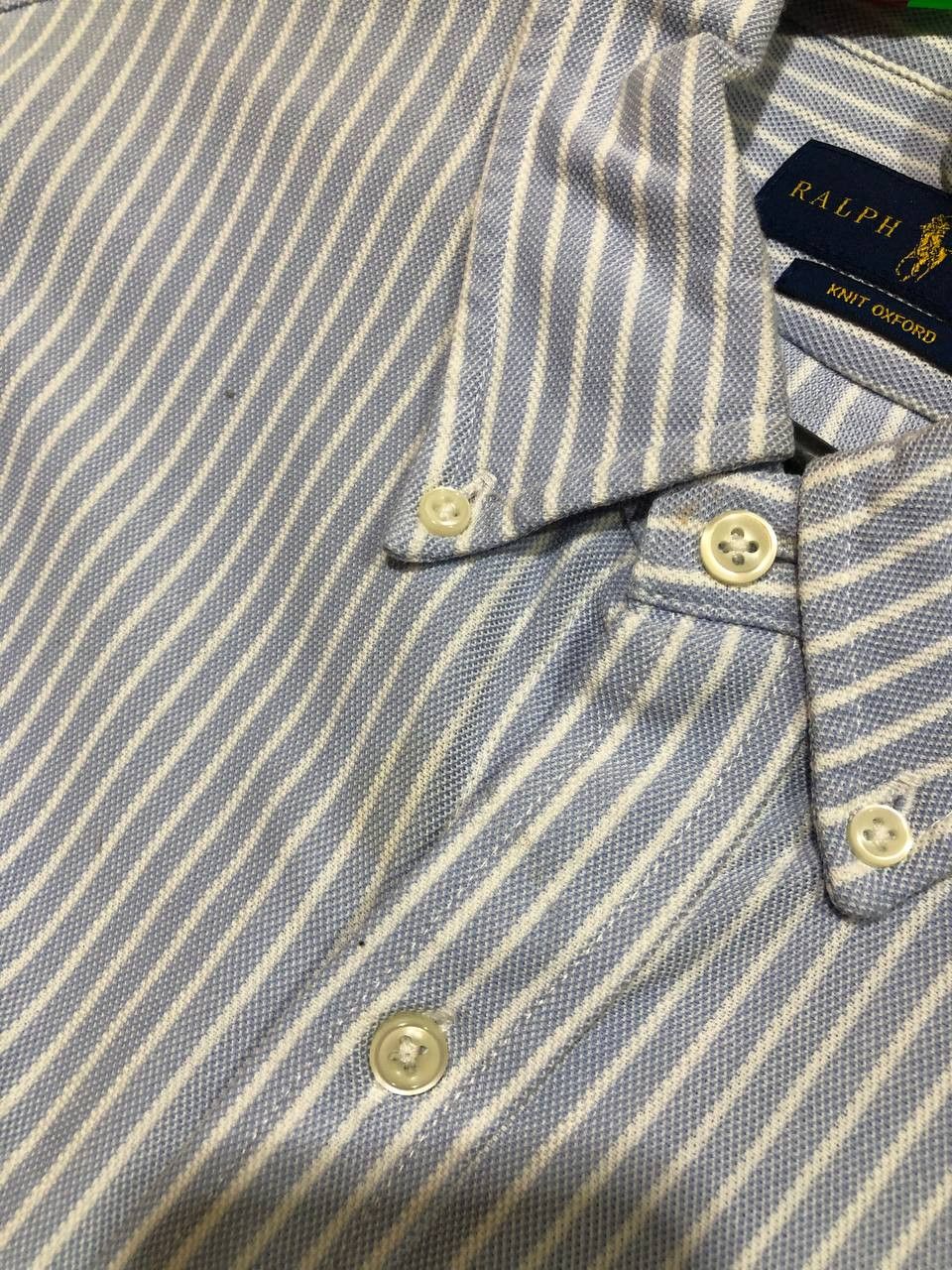 Polo Ralph Lauren Polo Ralph Lauren logo Striped Knit Oxford Shirt Size US XL / EU 56 / 4 - 9 Thumbnail