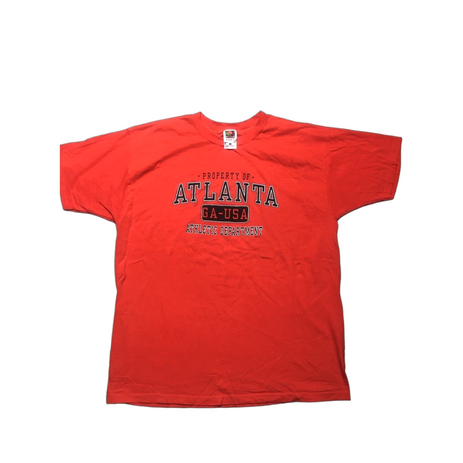 Vintage VINTAGE 90s T Shirt Atlanta Property Of Athletic Department NOS FOTL XL Shirt Men Orange 90s Athletic G3 Size US XL / EU 56 / 4 - 1 Thumbnail