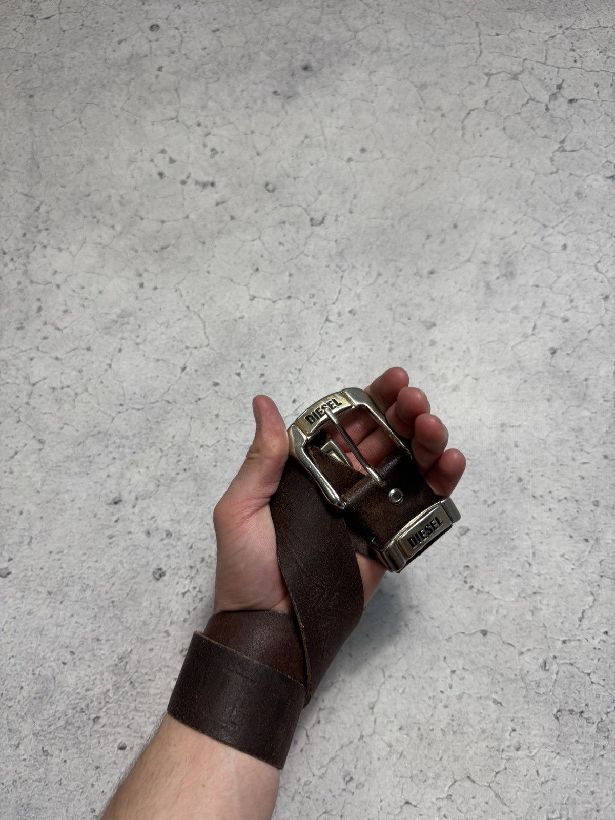 Diesel × Japanese Brand Diesel Leather Belt Hype Rare Y2K Brown Size ONE SIZE - 1 Thumbnail