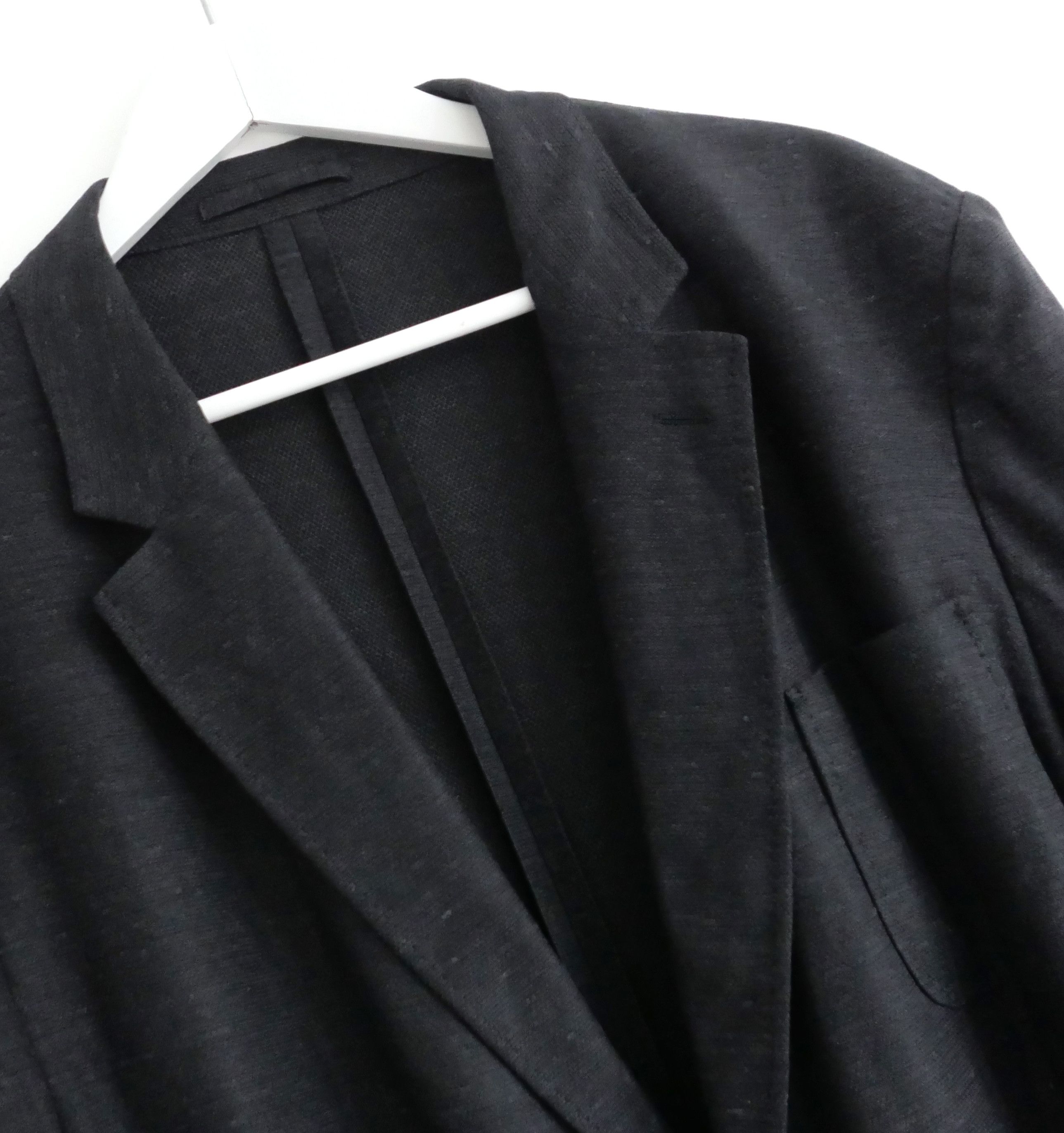 Salvatore Ferragamo Salvatore Ferragamo Silk & Linen Jersey Sports Jacket Size US XXL / EU 58 / 5 - 3 Thumbnail