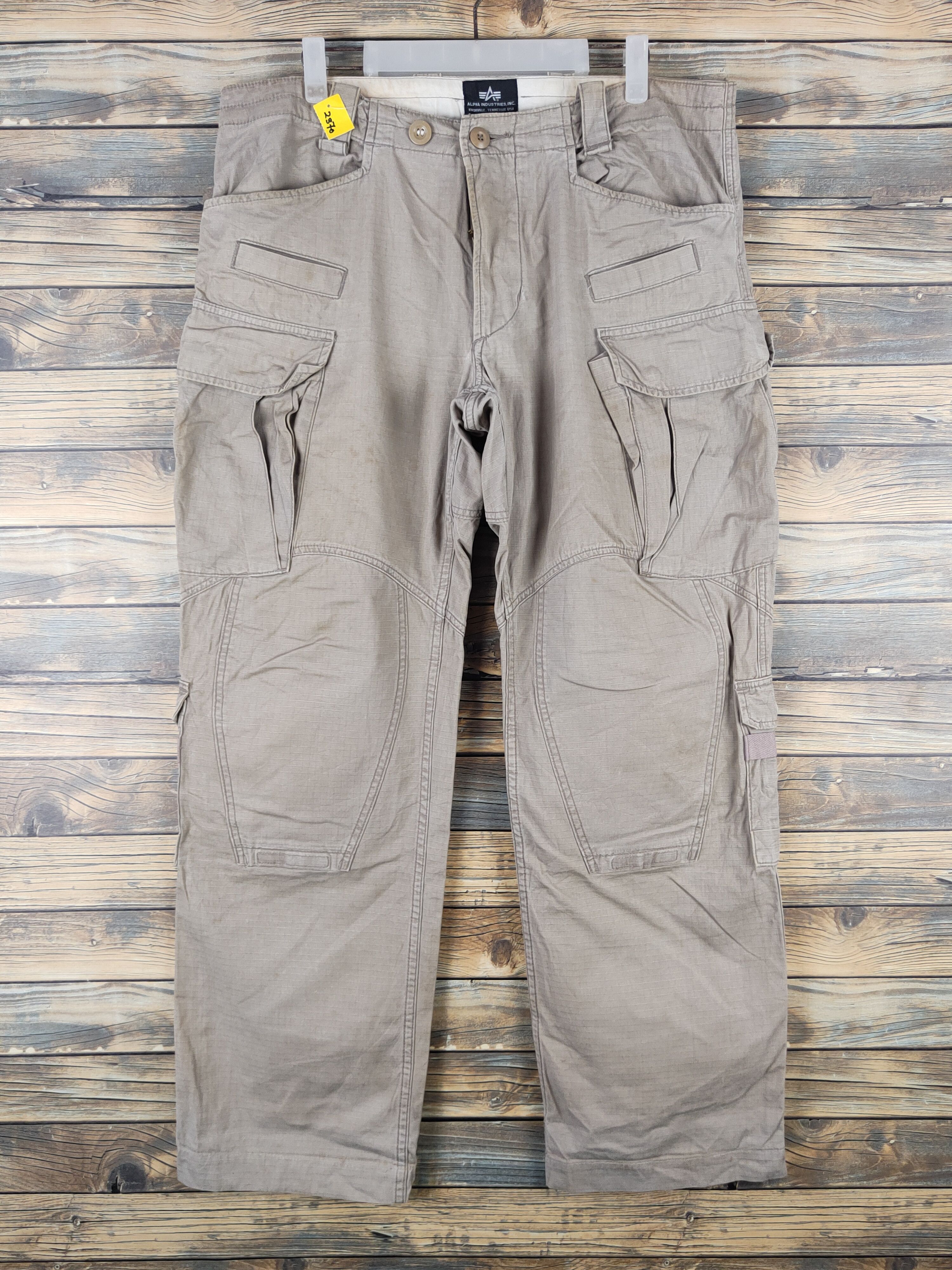 Alpha Industries DL Alpha Industries Beige Multipocket Cargo Pants #2370 Size US 36 / EU 52 - 1 Thumbnail