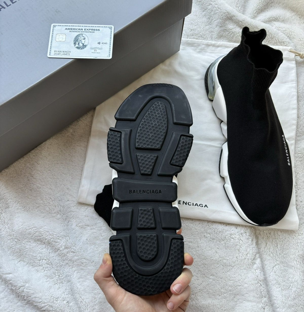 Balenciaga Balenciaga Black/Clear Speed Runners Sneakers Size US 13 / EU 46 - 4 Thumbnail