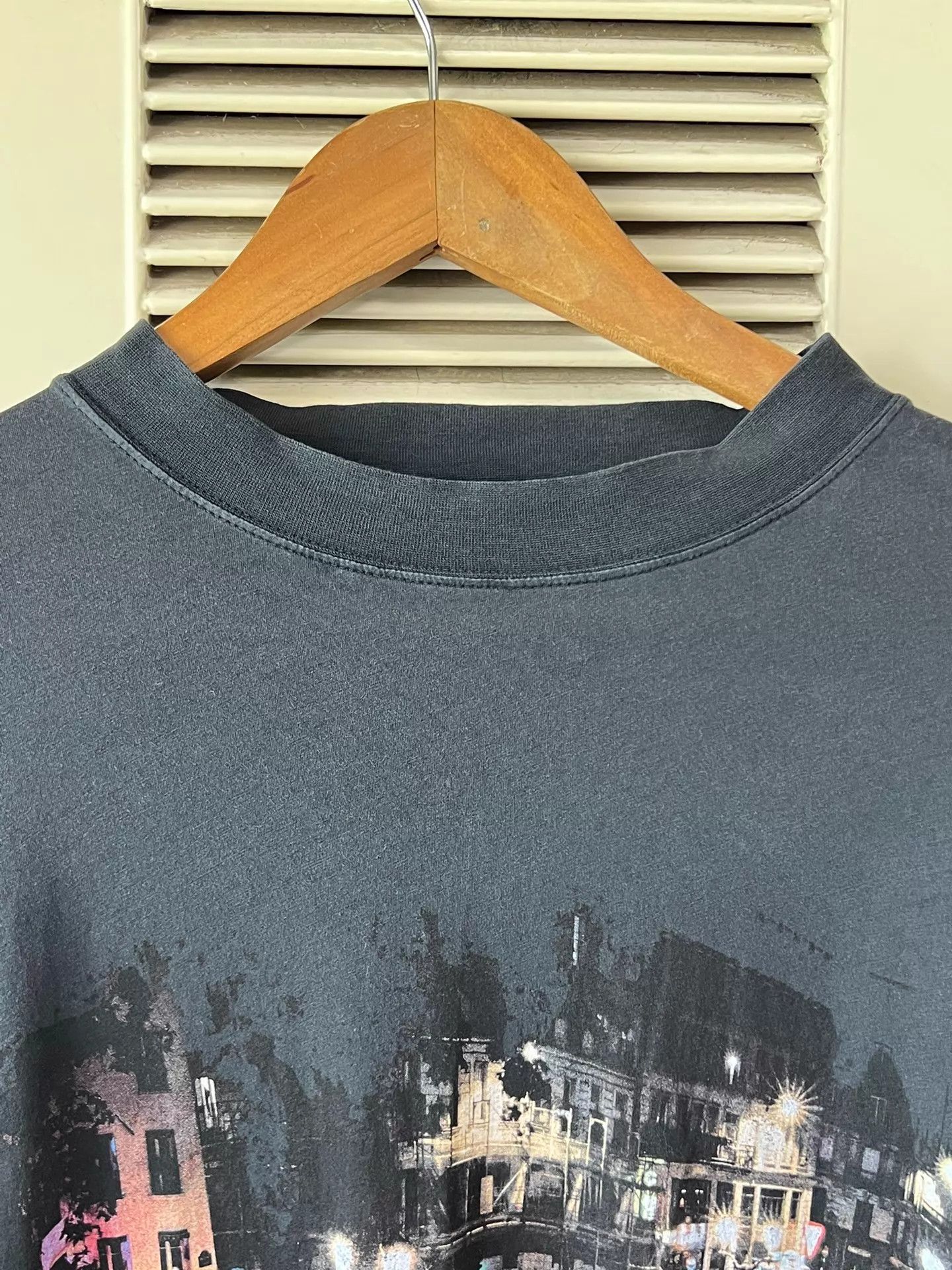 Balenciaga Balenciaga Pigalle Street Night Print Black Short Sleeve Tee Size L / US 10 / IT 46 - 3 Thumbnail