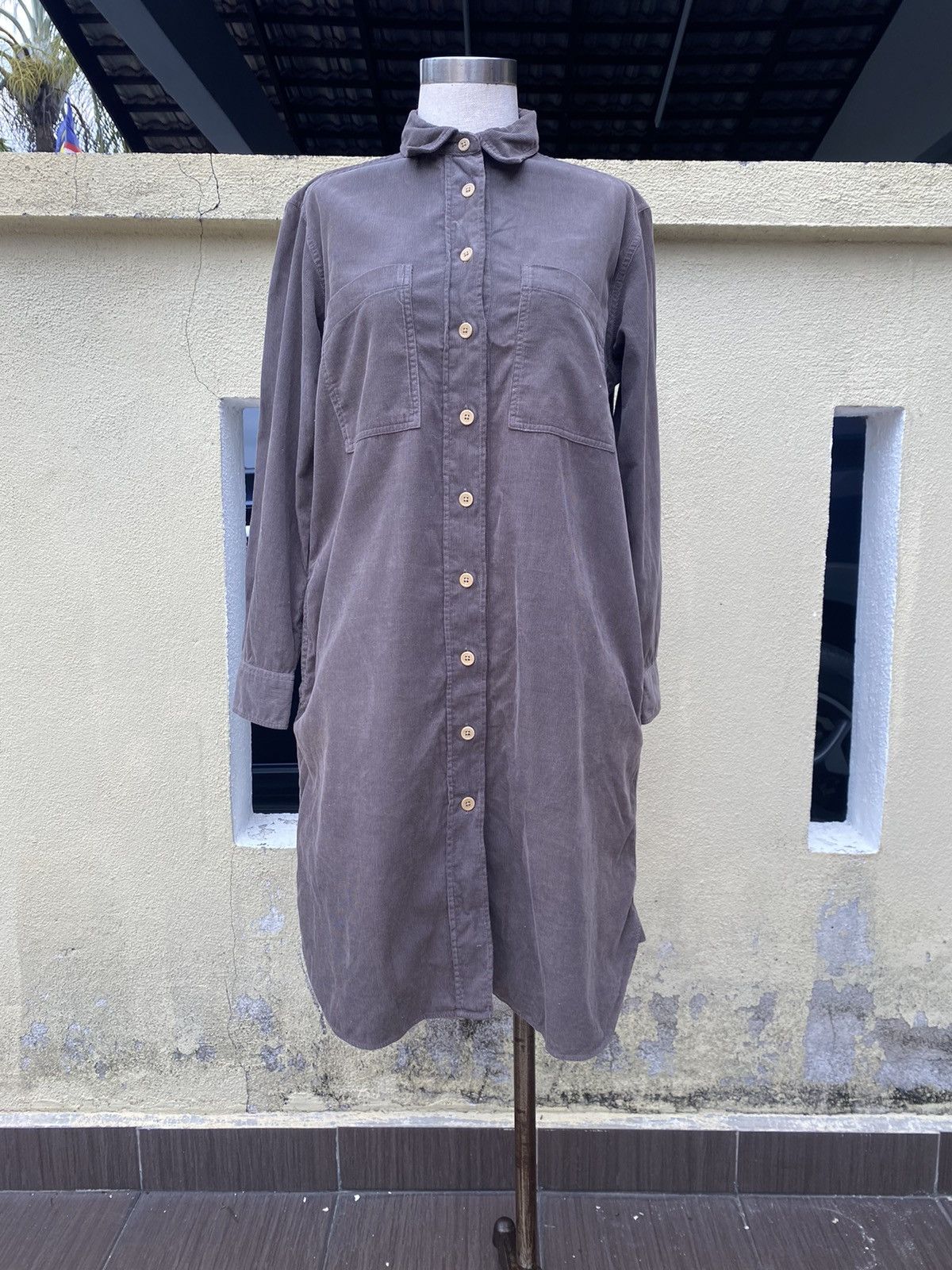 mhl by margaret howell corduroy long shirt