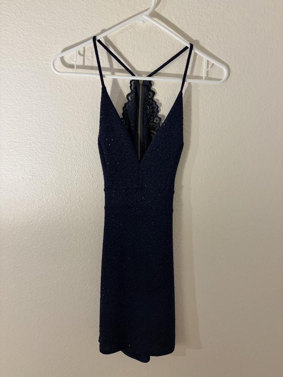 Windsor Smith windsor navy blue glitter dress with open lace back S Size S / US 4 / IT 40 - 1 Thumbnail