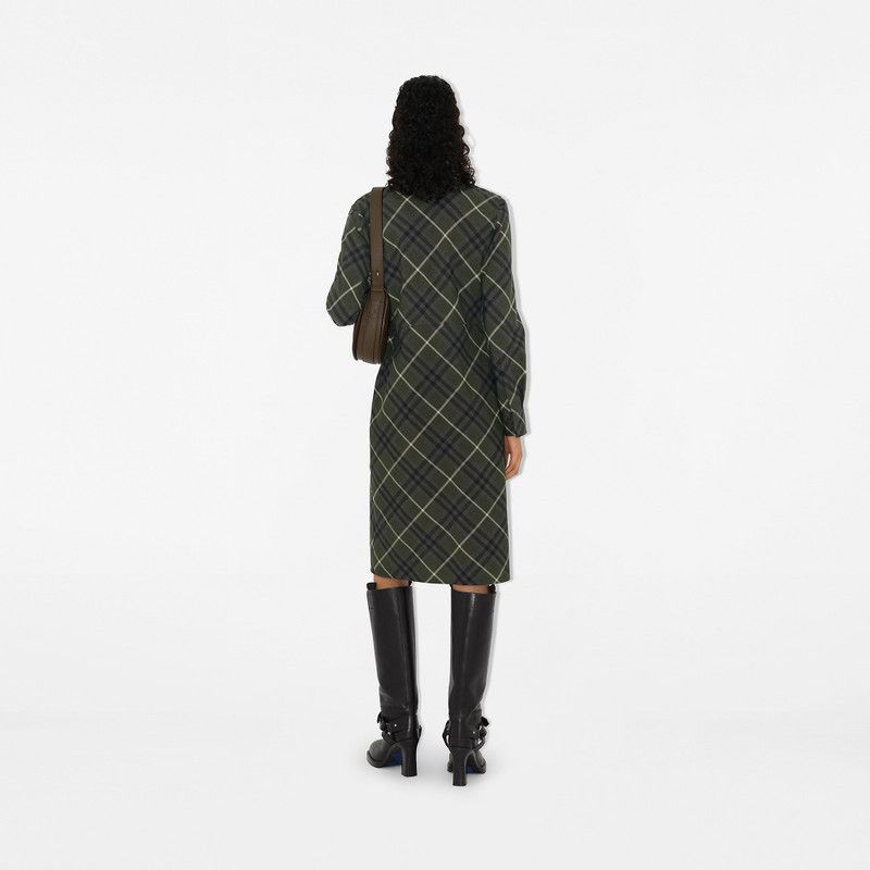 Burberry o1w1db10326 Check Wool Blend Shirt Dress in Multicolor Size S / US 4 / IT 40 - 4 Thumbnail