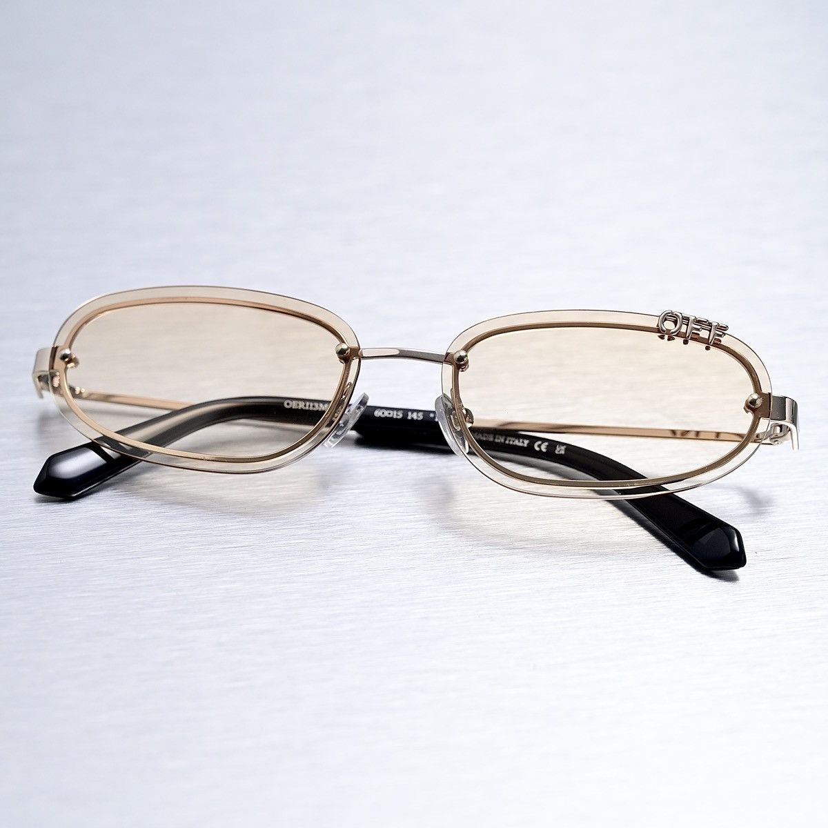 Off-White OFF WHITE MIAMI GOLD GRADIENT BROWN SUNGLASSES Size ONE SIZE - 10 Thumbnail