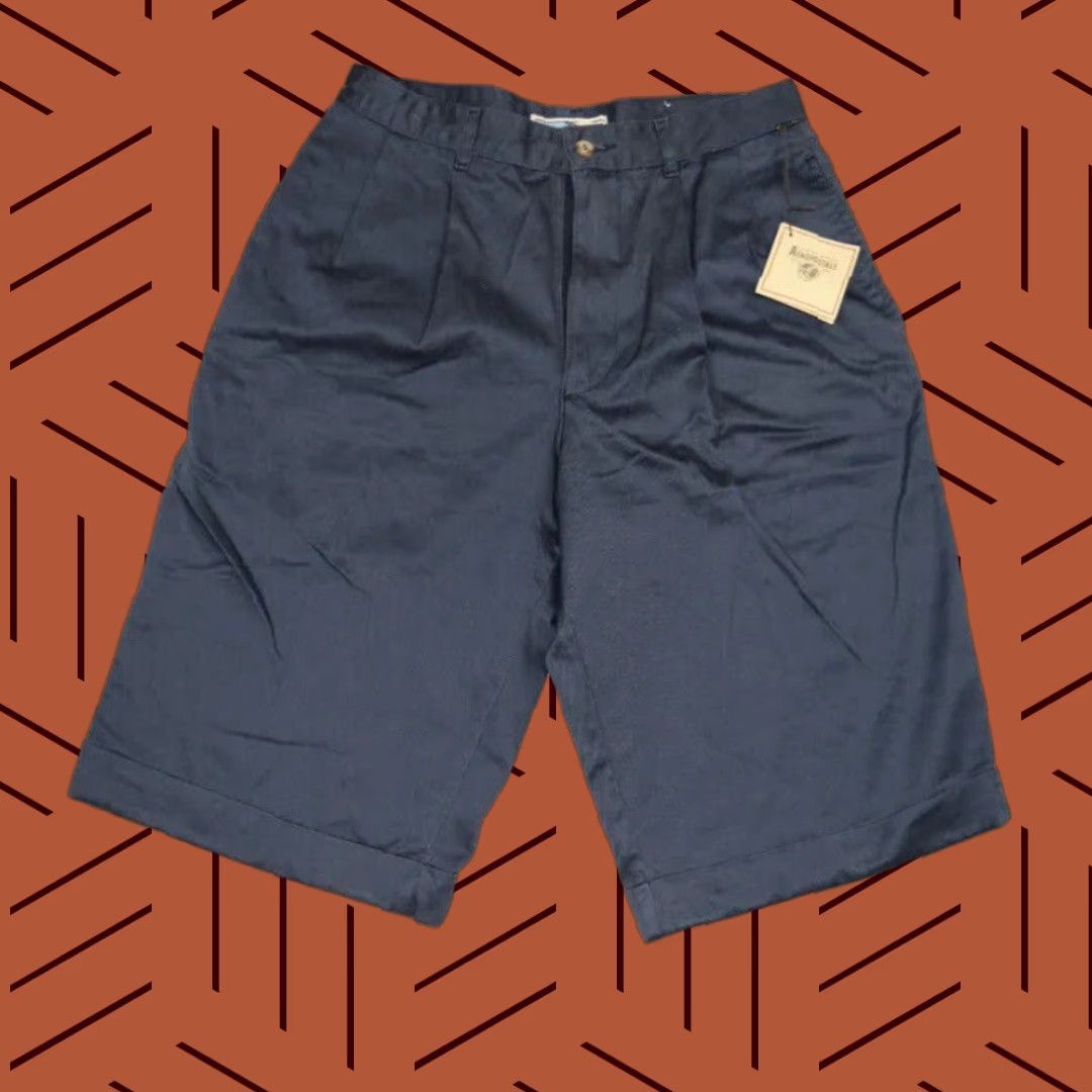 Vintage VINTAGE AÉROPOSTALE CHINO SHORTS BNWT CUFFED NAVY BLUE MENS SIZE 30 90s USA Size US 30 / EU 46 - 1 Thumbnail