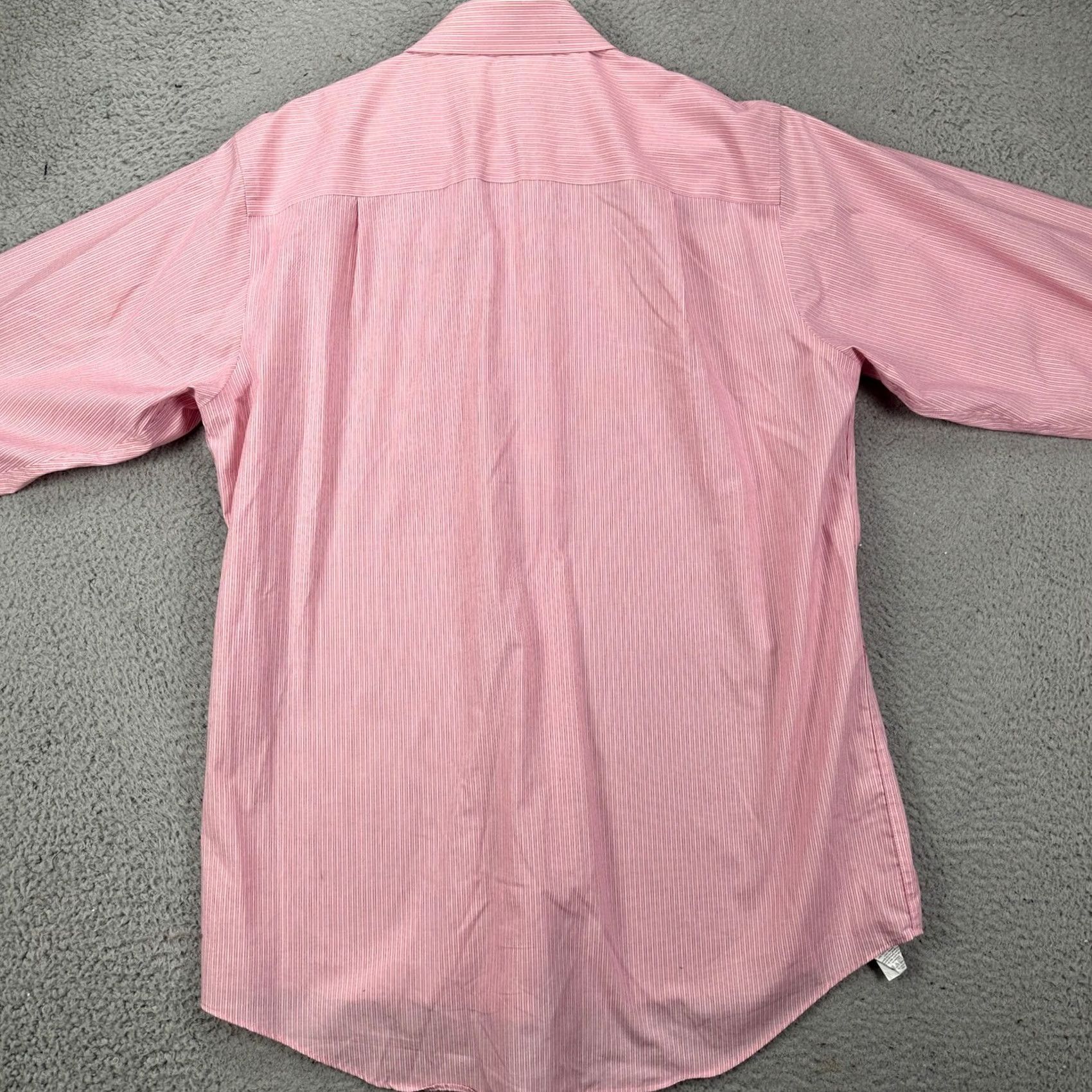 Pinko Donald J Trump Shirt Mens Dress Shirt Pink Striped Regular Fit Button Up Non-Iron Casual Workwear Size 42R - 3 Thumbnail