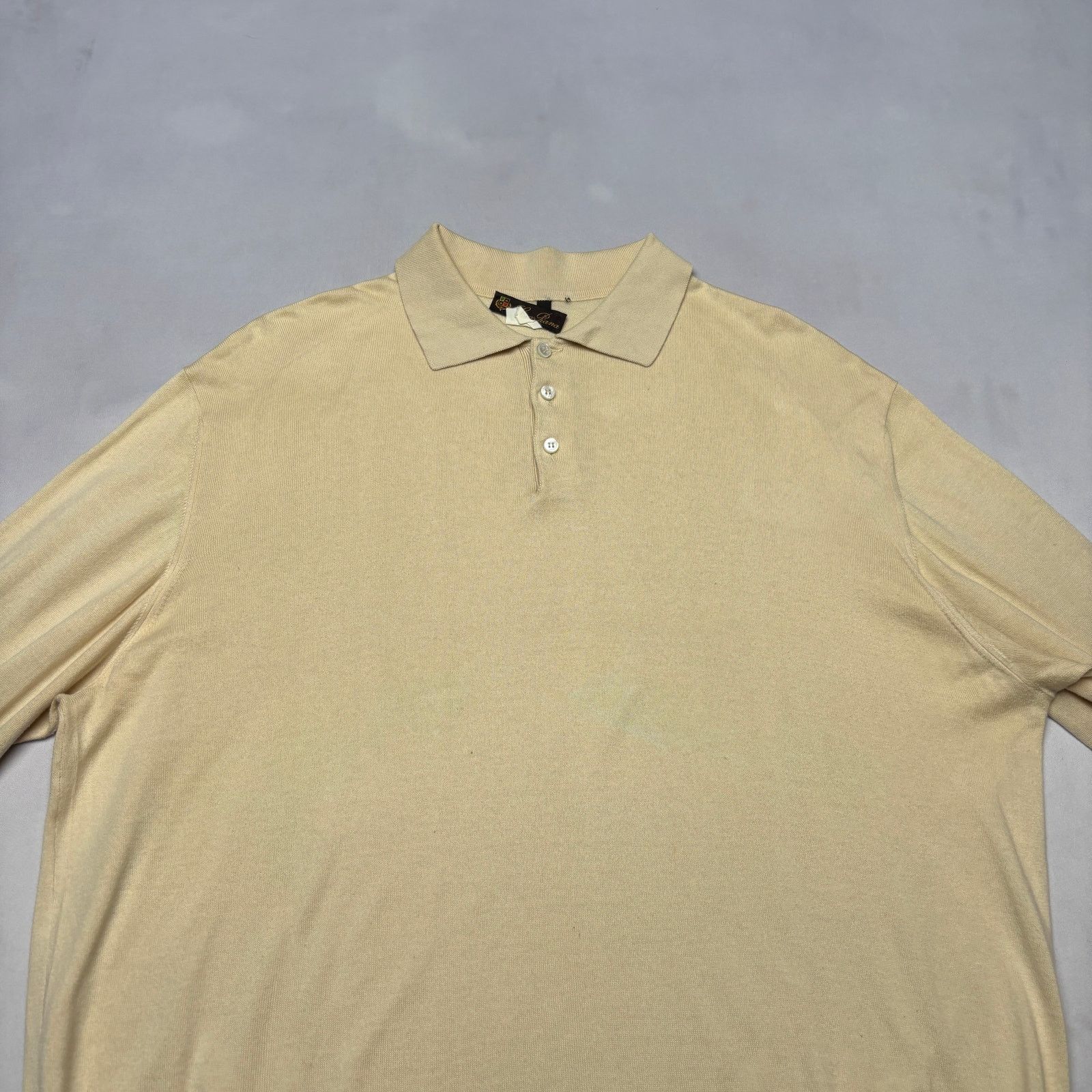Loro Piana Loro Piana Long Sleeve Polo Shirt Cotton Sweater Men's 56 Size US XXL / EU 58 / 5 - 2 Thumbnail
