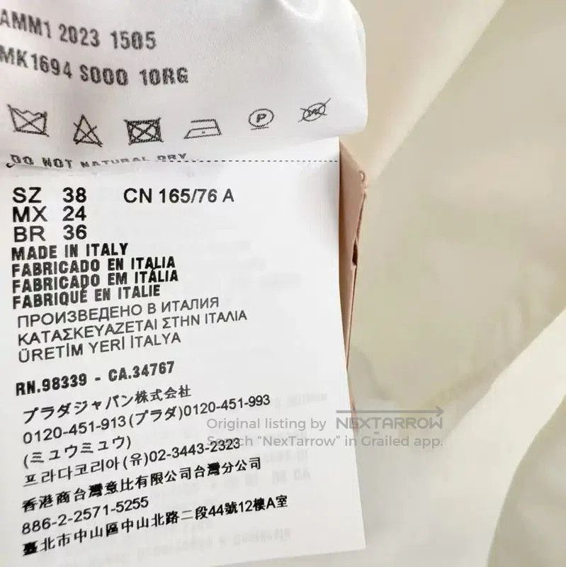 Miu Miu Miu Miu Spring Autumn Ivory Long Sleeve Shirt . Size M / US 6-8 / IT 42-44 - 6 Thumbnail
