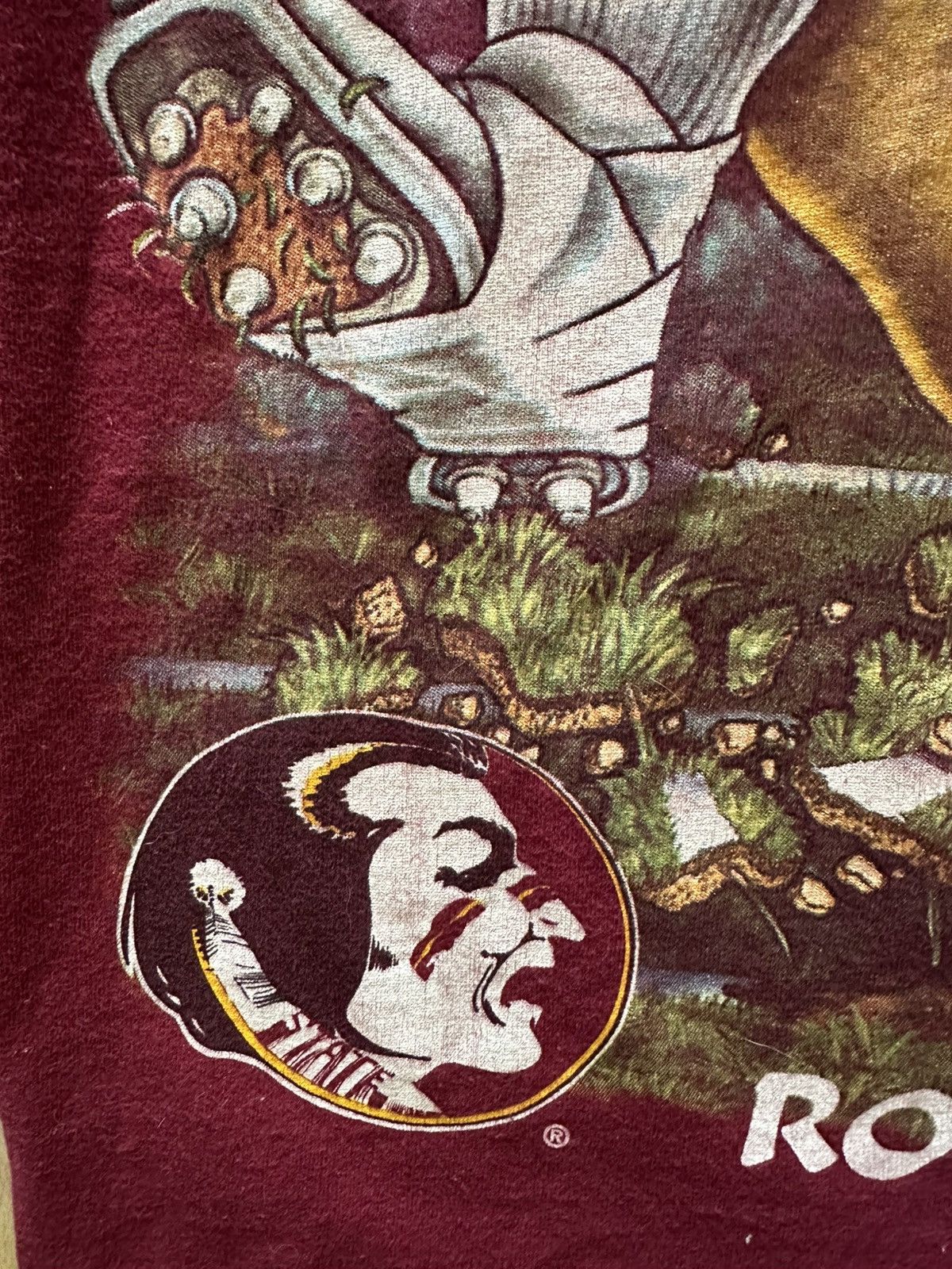 NCAA × Vintage Vintage 90s Florida State Seminoles All Over Print T-Shirt Size US L / EU 52-54 / 3 - 5 Thumbnail