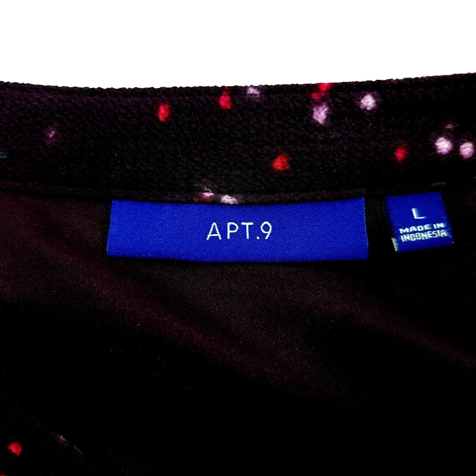 Apt. 9 Apt 9 Purple Dot Front 1/4 Zip Long Sleeve Long Dress Large Size L / US 10 / IT 46 - 11 Thumbnail