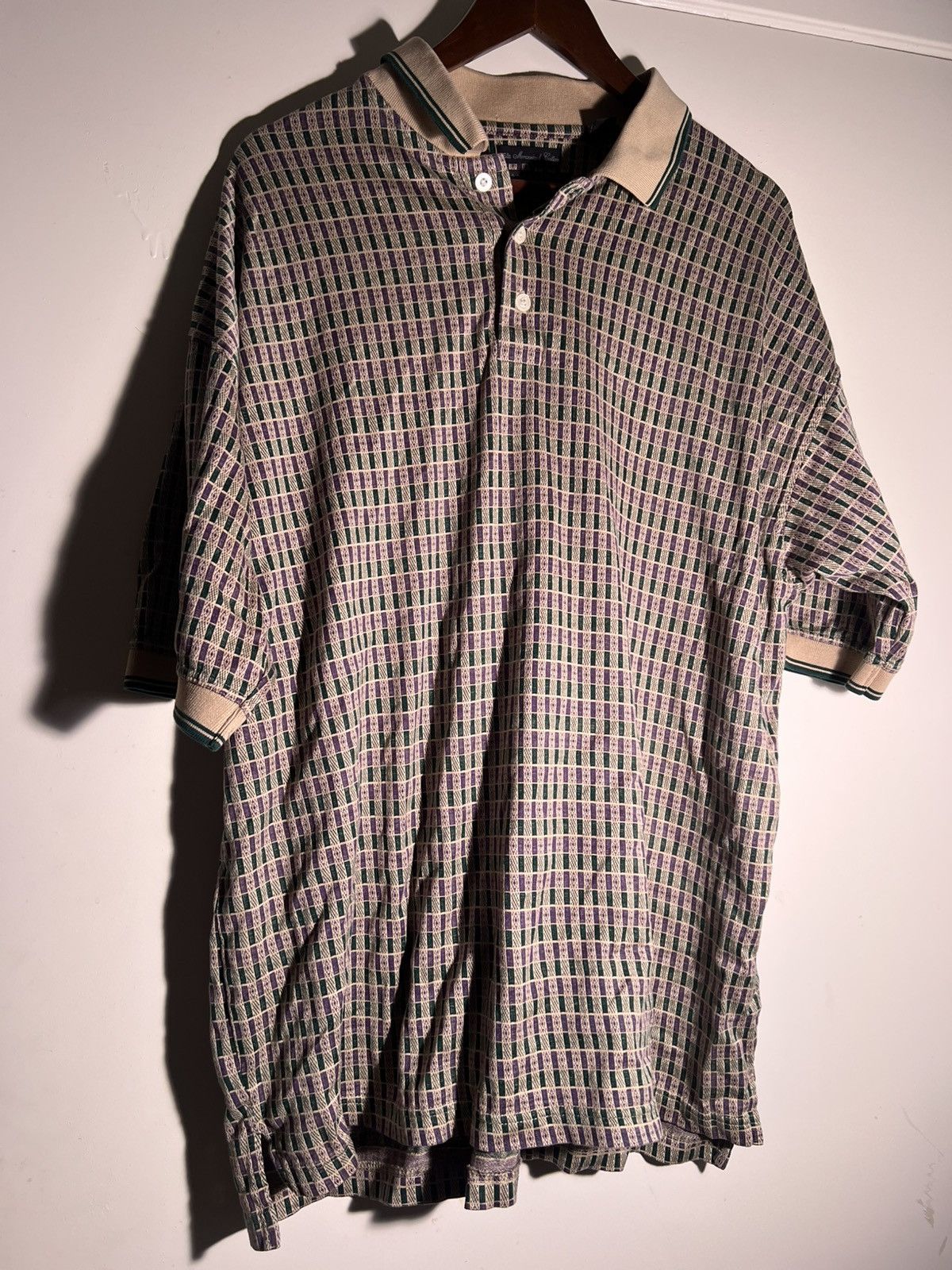 Vintage 90's 2000's Y2K VTG Vintage Ruffini Multi Pattern Retro Polo Size US XXL / EU 58 / 5 - 1 Thumbnail