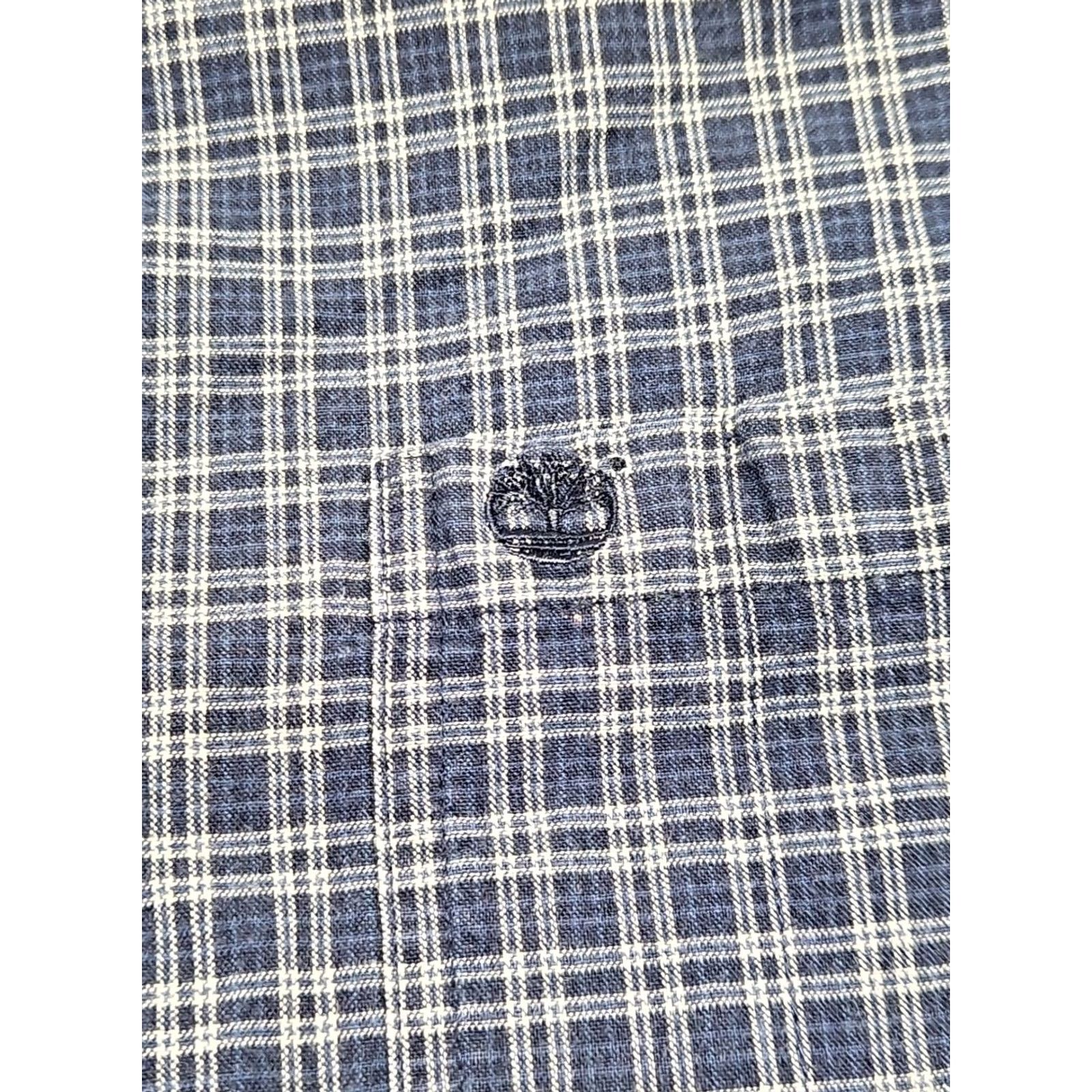 Timberland VINTAGE Timberland Shirt Mens XL Blue Plaid Button-Down 90s Wool? Cotton? (original says 100% cotton) Size US XL / EU 56 / 4 - 5 Thumbnail