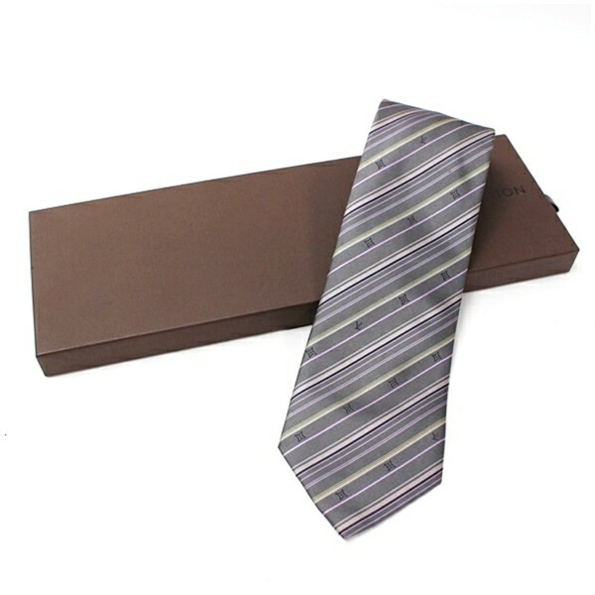 Louis Vuitton Louis Vuitton Silk Tie, Striped, LOUIS VUITTON, Men's Size ONE SIZE - 1 Thumbnail