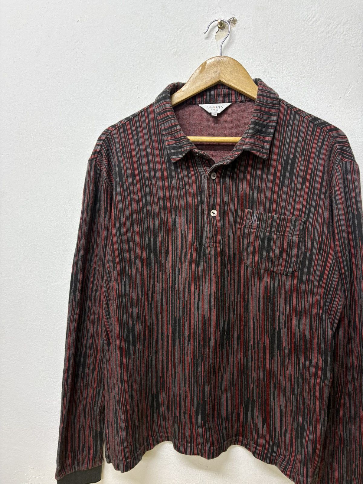 Lanvin Vintage Lanvin Paris Sport Long Sleeve Cotton Polo Size US M / EU 48-50 / 2 - 4 Thumbnail