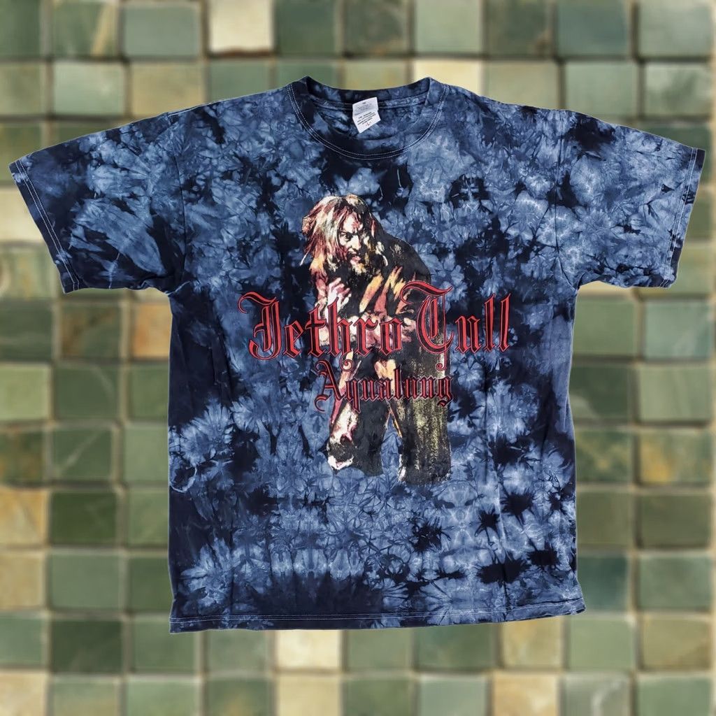 Anvil Jethro Tull Aqualung VTG Y2K Anvil T Shirt Blue Tie Dye Short Sleeve Mens L Size US L / EU 52-54 / 3 - 1 Thumbnail