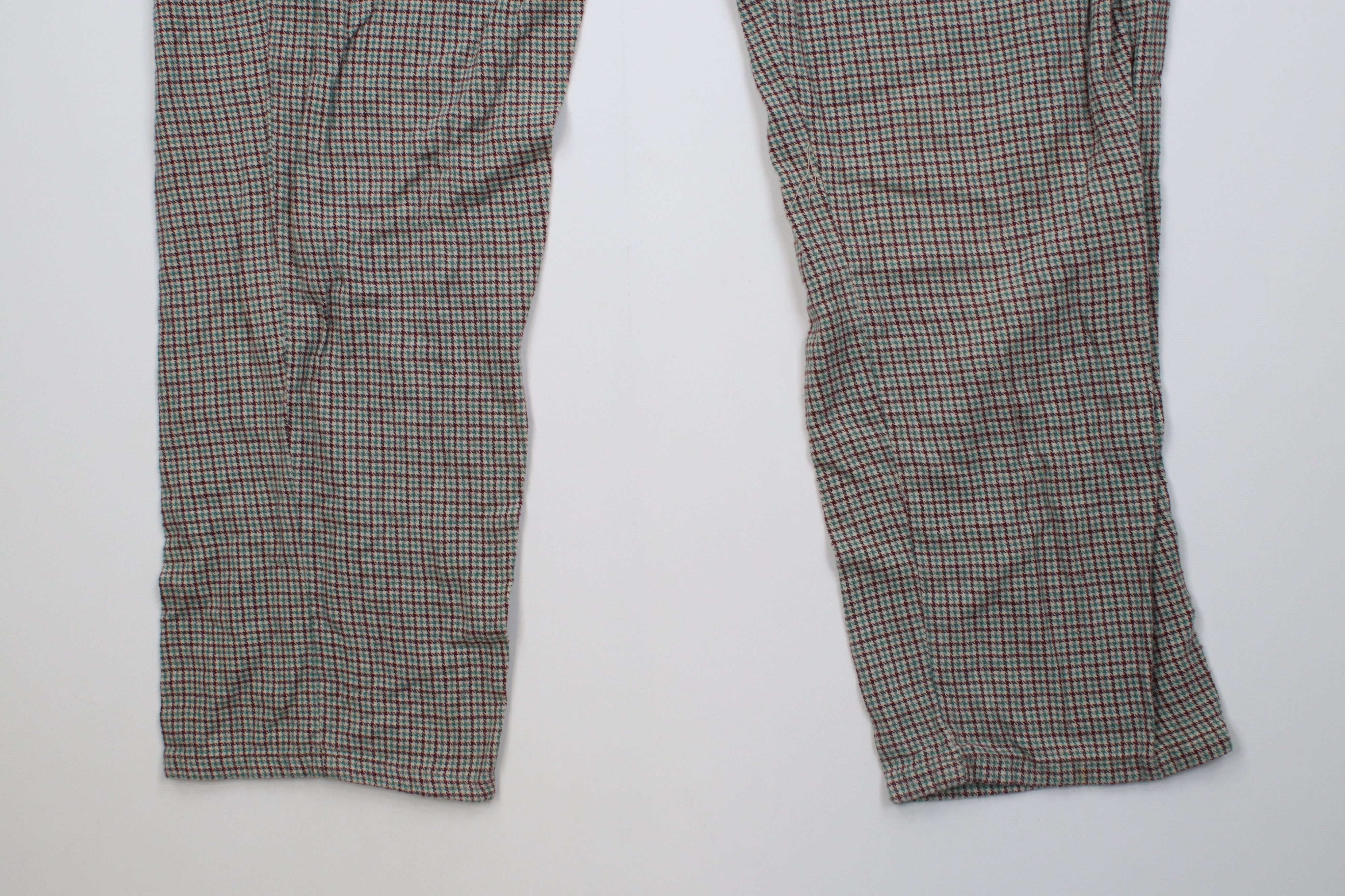 Vintage Vintage 90s Streetwear Houndstooth Flannel Pajamas Pants Size US 34 / EU 50 - 4 Thumbnail