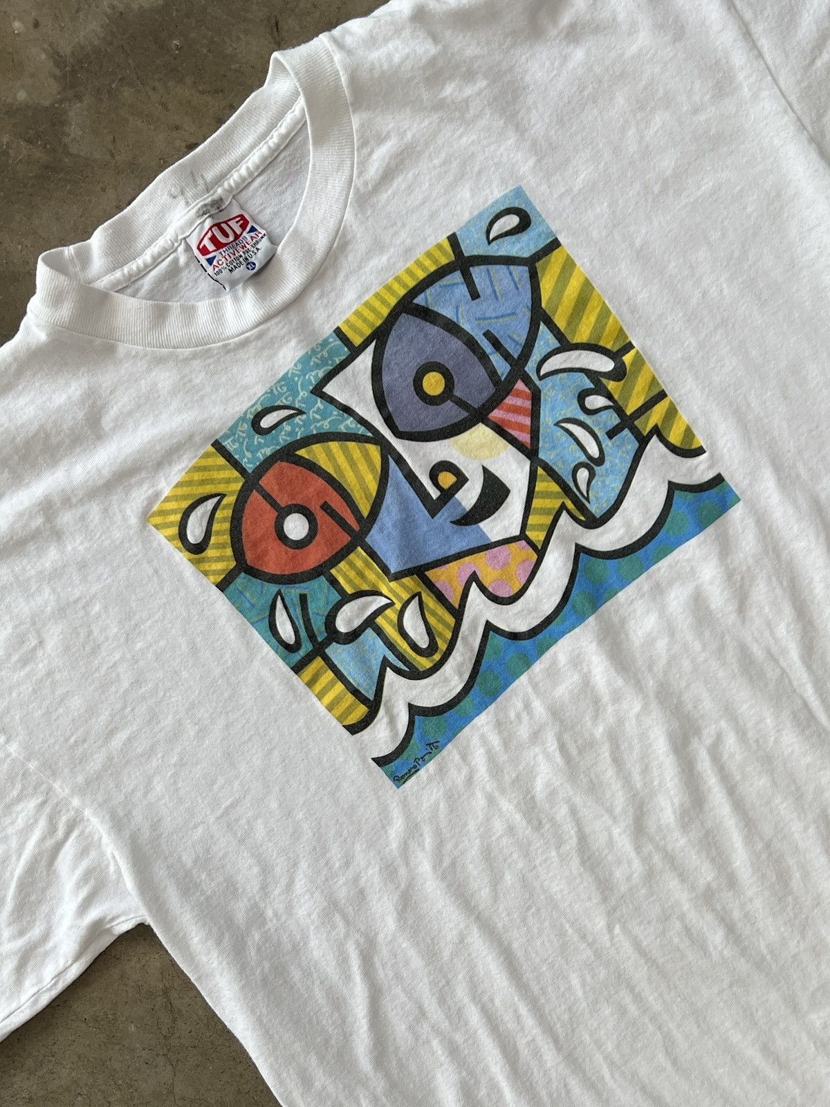 Vintage Vintage 1991 Underwater Romero Britto Art Tee XL Size US XL / EU 56 / 4 - 1 Thumbnail