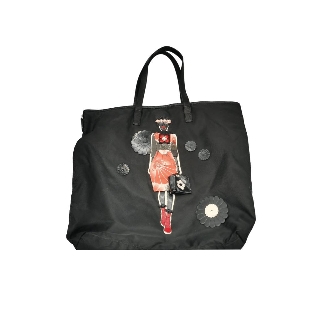 Prada Prada Character Applique Nylon Tote Bag One Size Size ONE SIZE - 1 Thumbnail