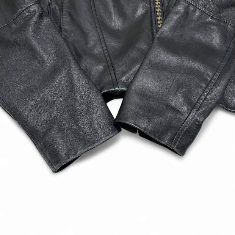 Helmut Lang HELMUT LANG Dark deconstructed leather jacket Size S / US 4 / IT 40 - 4 Thumbnail