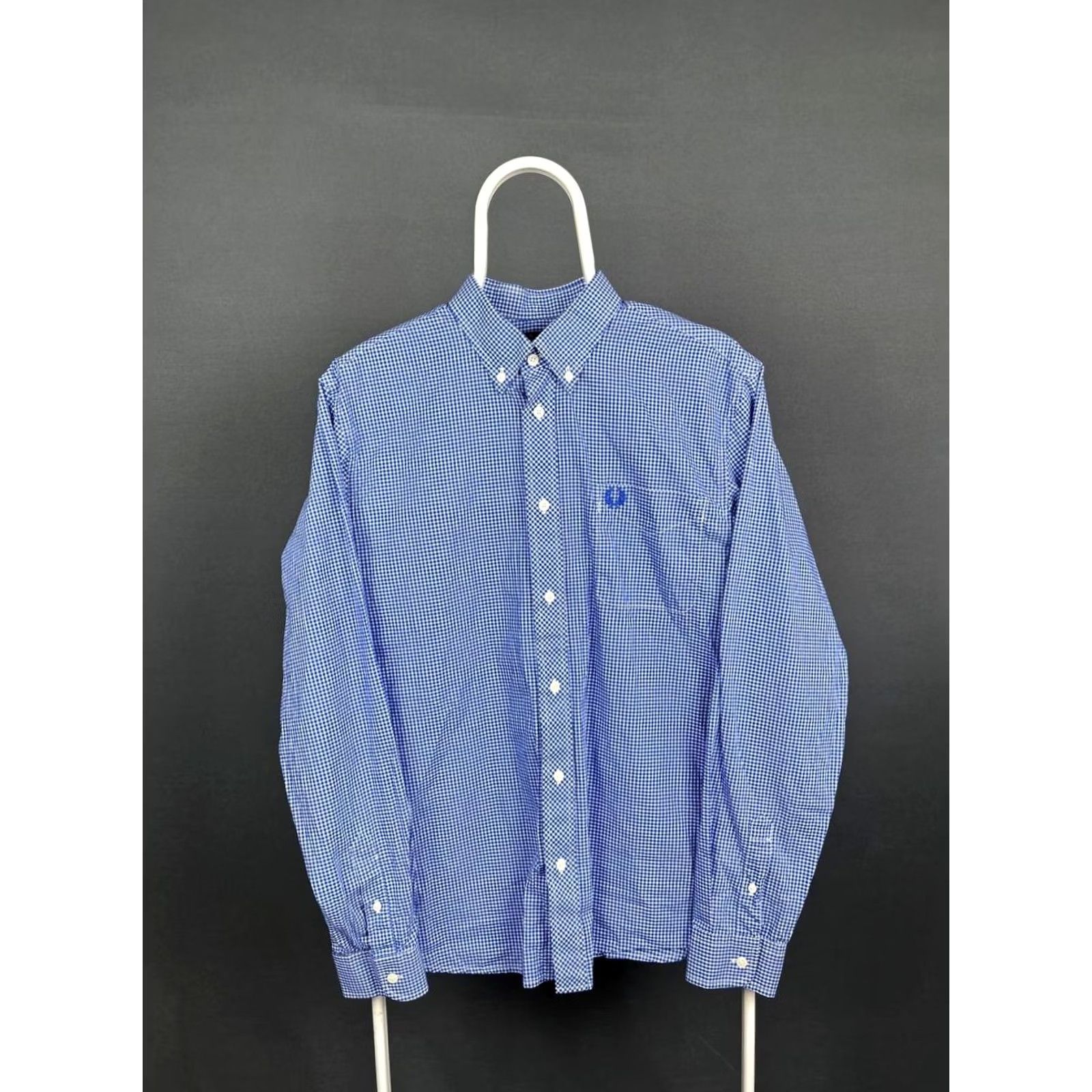 Fred Perry Fred Perry Men Button Down Shirt Blue Cotton Long Sleeve Size M Size US M / EU 48-50 / 2 - 2 Thumbnail
