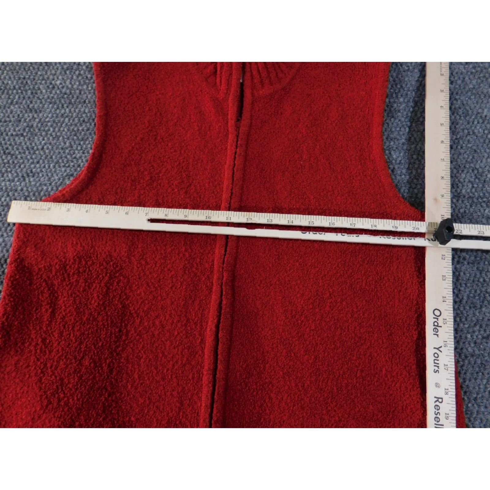 Coldwater Creek Coldwater Creek Vest Womens XL Red Wool Blend Full Zip Mock Neck Sweater Size XL / US 12-14 / IT 48-50 - 3 Thumbnail