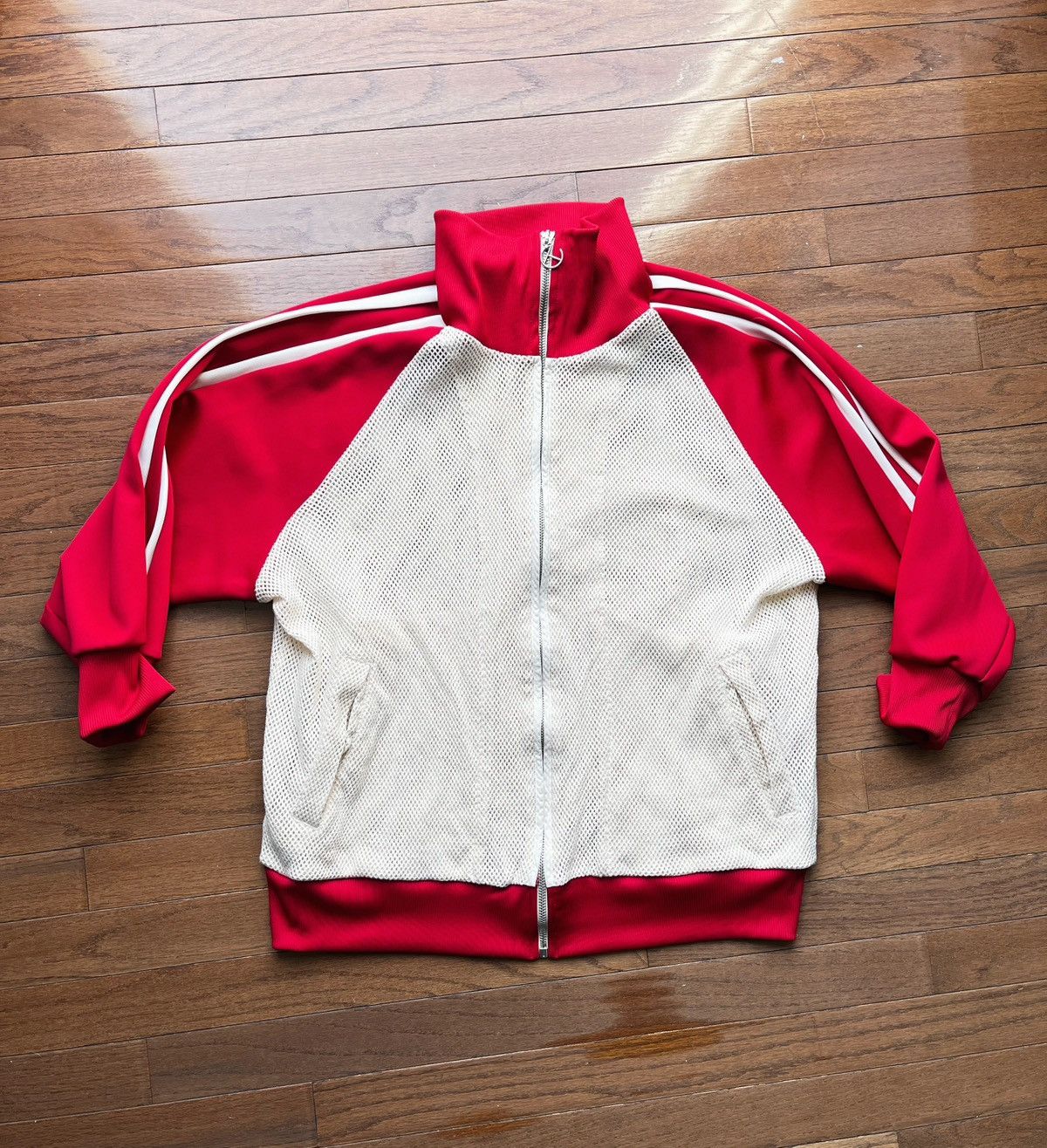 Telfar mesh zip track jacket | Grailed