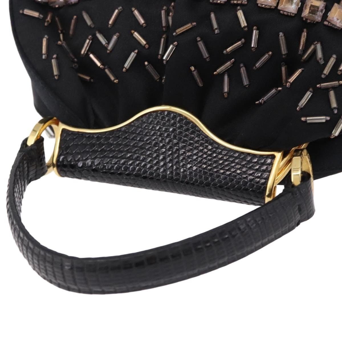 Bvlgari Bvlgari Feather Handbag Black Silk Size ONE SIZE - 10 Thumbnail