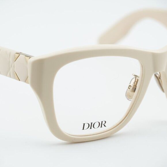 Dior Dior LADY 95.22O S1F 9500 Eyeglasses Ivory 52mm Square Frame Size ONE SIZE - 6 Thumbnail