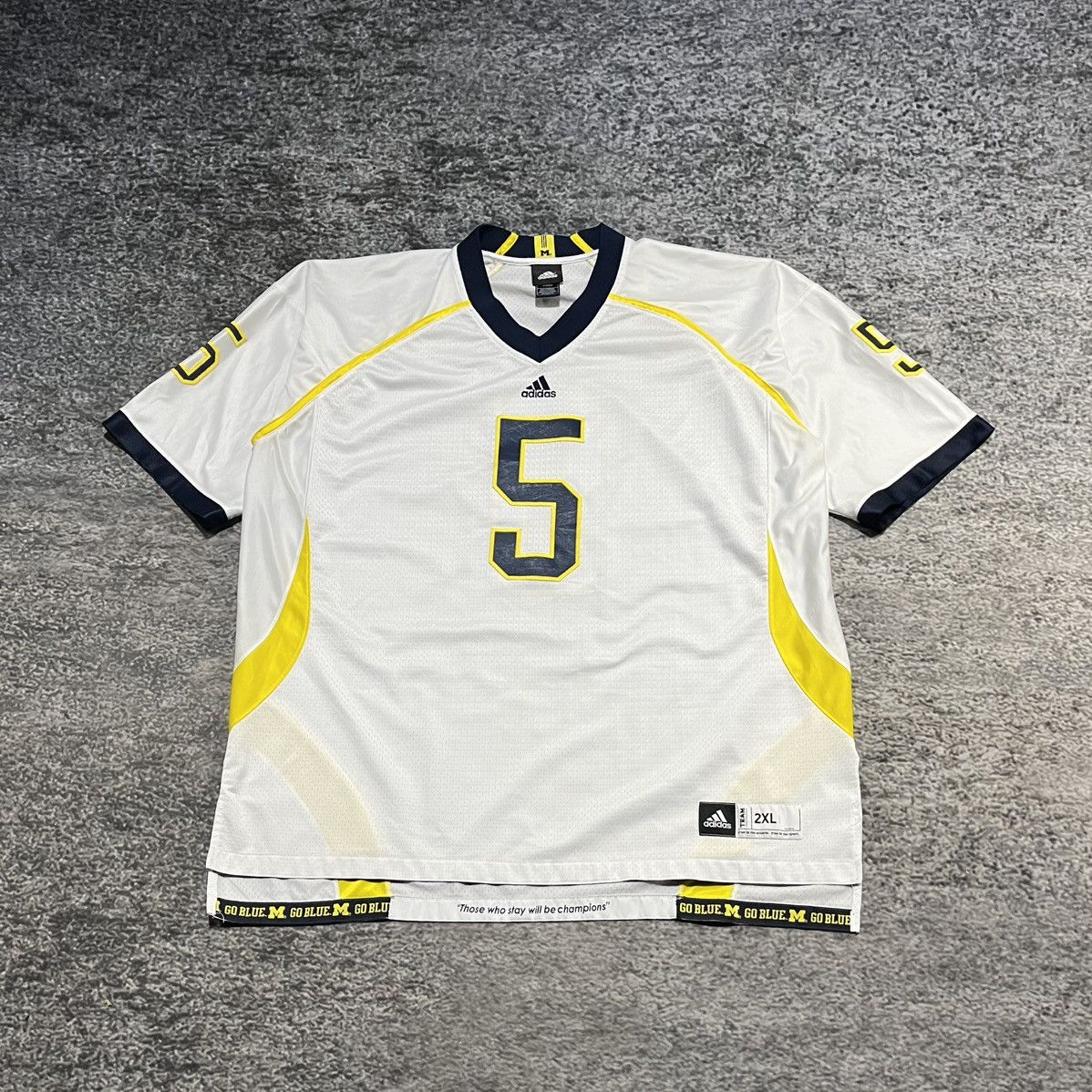 Adidas Vintage Michigan Wolverines #5 Adidas Jersey Large Size US XXL / EU 58 / 5 - 1 Thumbnail