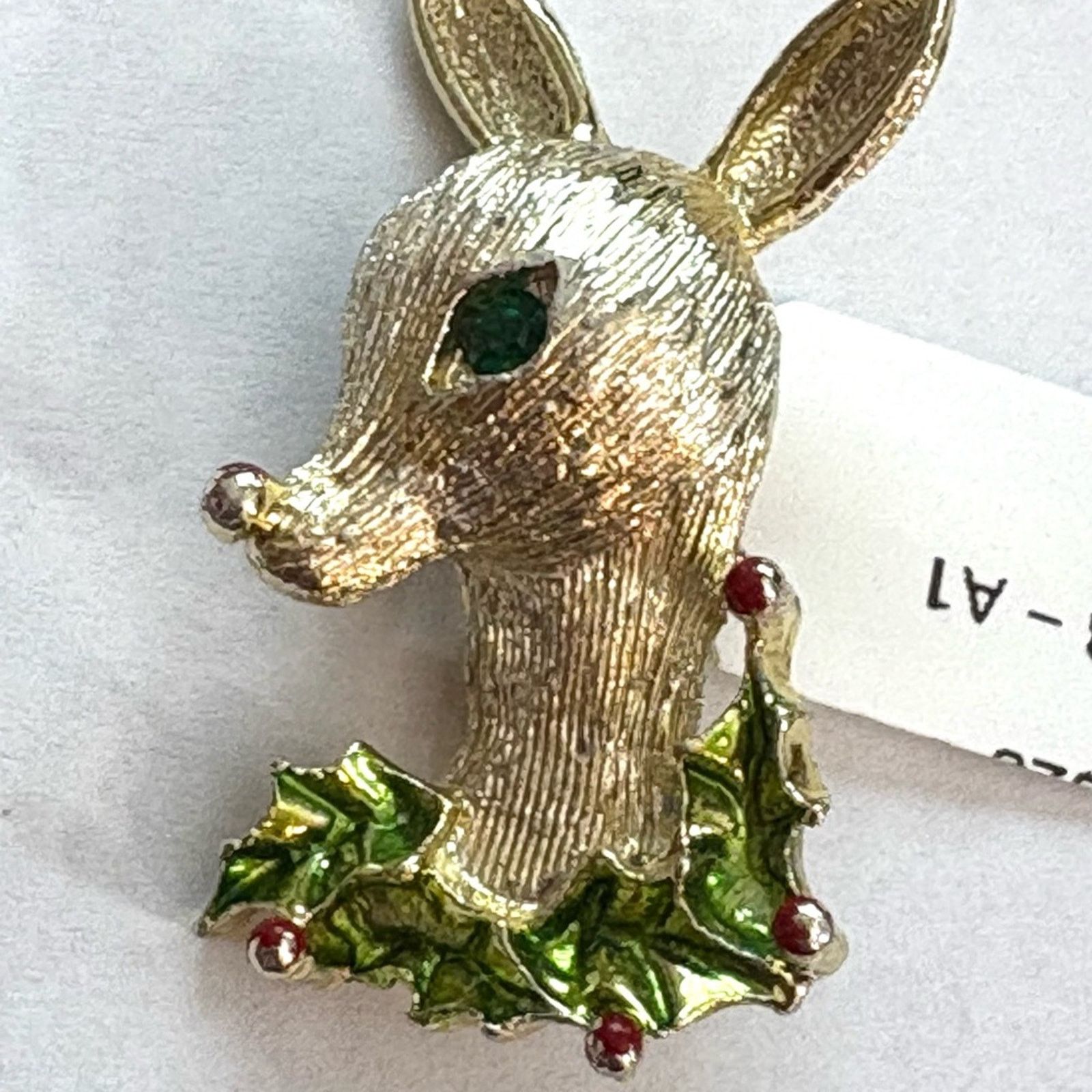 Other Vintage Gerry Reindeer Head Brooch Christmas Signed Size ONE SIZE - 1 Thumbnail