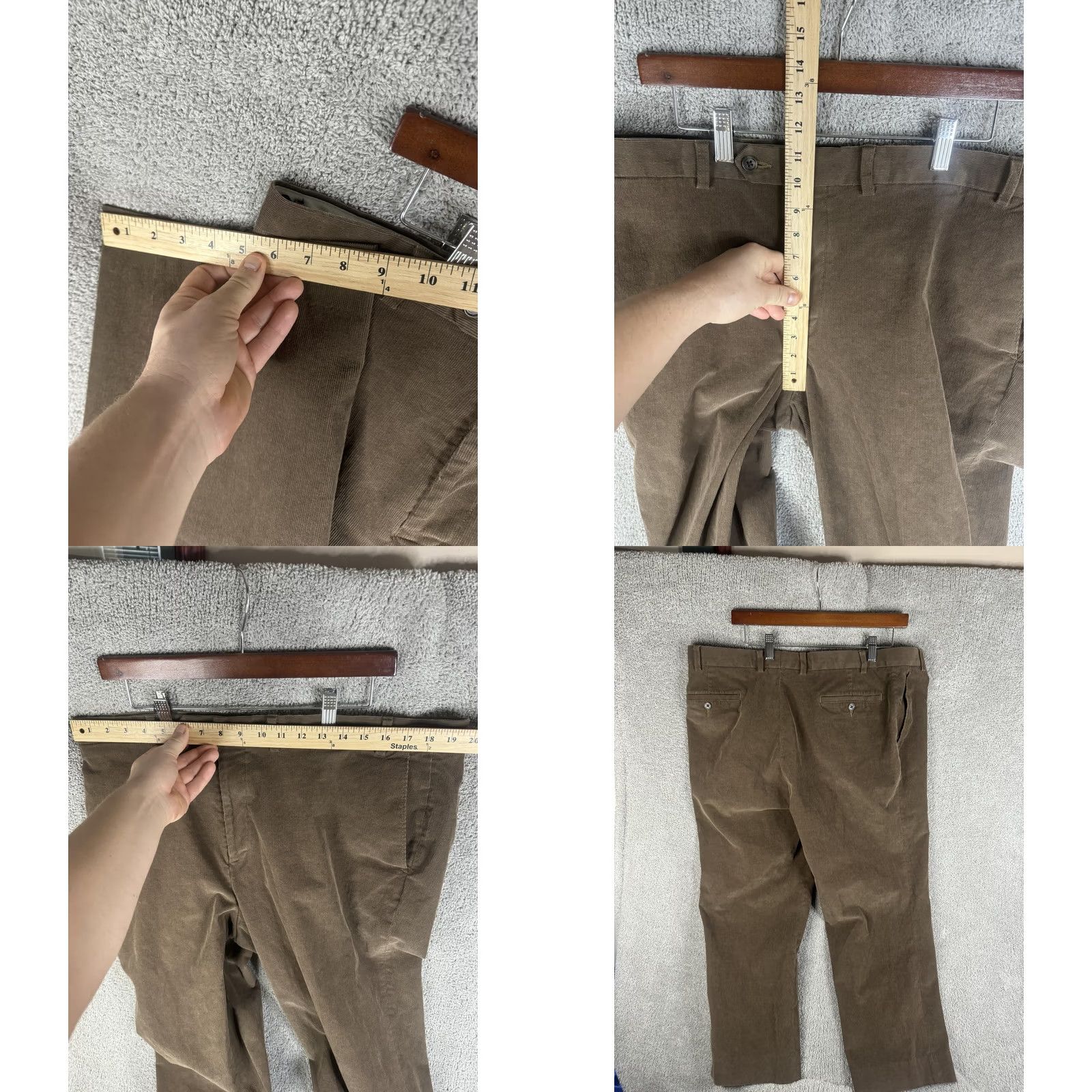 Ralph Lauren Lauren Ralph Lauren Pants Mens 40x32 Corduroy Dress Chino Stretch Casual Brown Cotton Spandex Flat Front Pocketed 40W 32L Mens Size US 40 / EU 56 - 8 Thumbnail