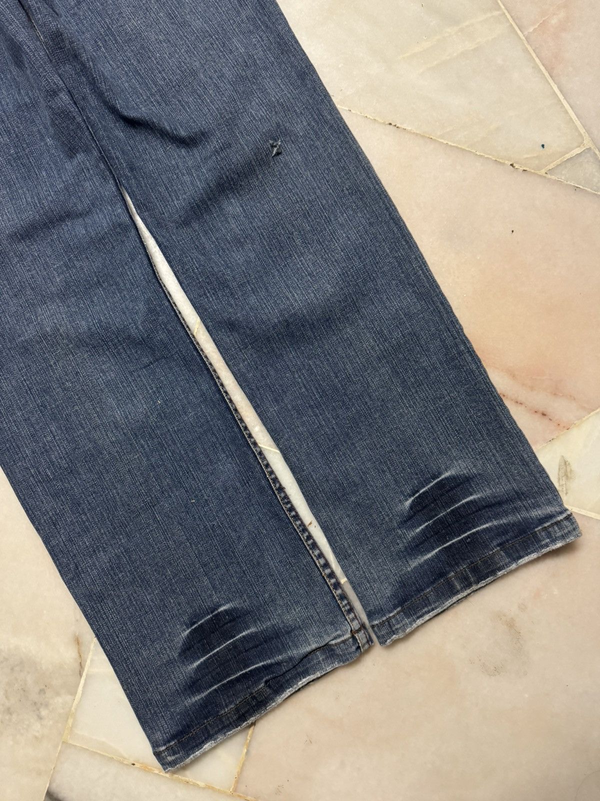 Armani Exchange 💥FLARED💥90s ARMANI EXCHANGE CLAWMARK SICK JEANS DISTRESS Size US 30 / EU 46 - 18 Thumbnail