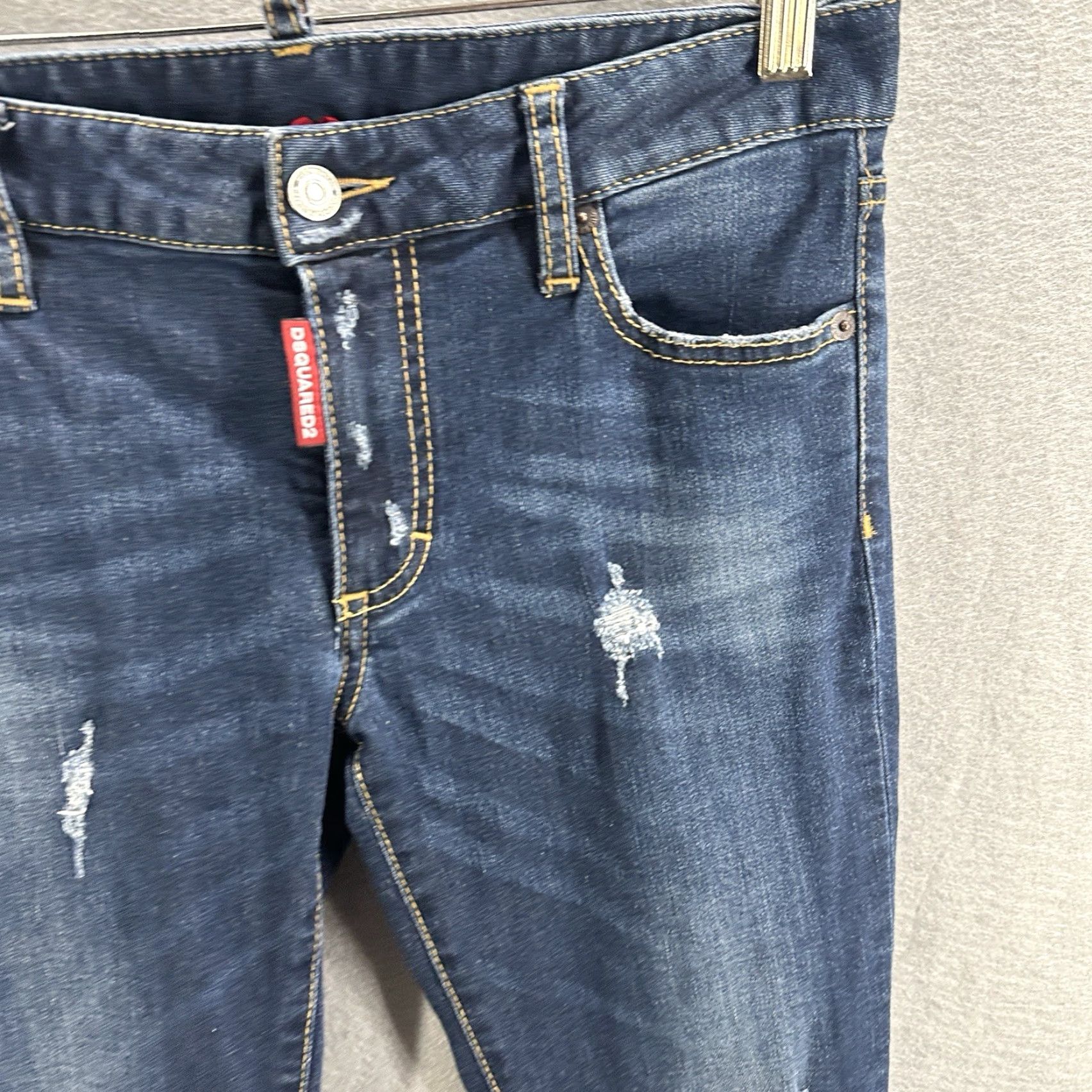 Dsquared2 DSQUARED2 Twiggy Jeans Womens 26 Blue Denim Stretch Slim 90s City City Quiet Luxury Y2K Twiggy Model DSQUARED2 Womens Jeans Size 26" / US 2 / IT 38 - 6 Thumbnail