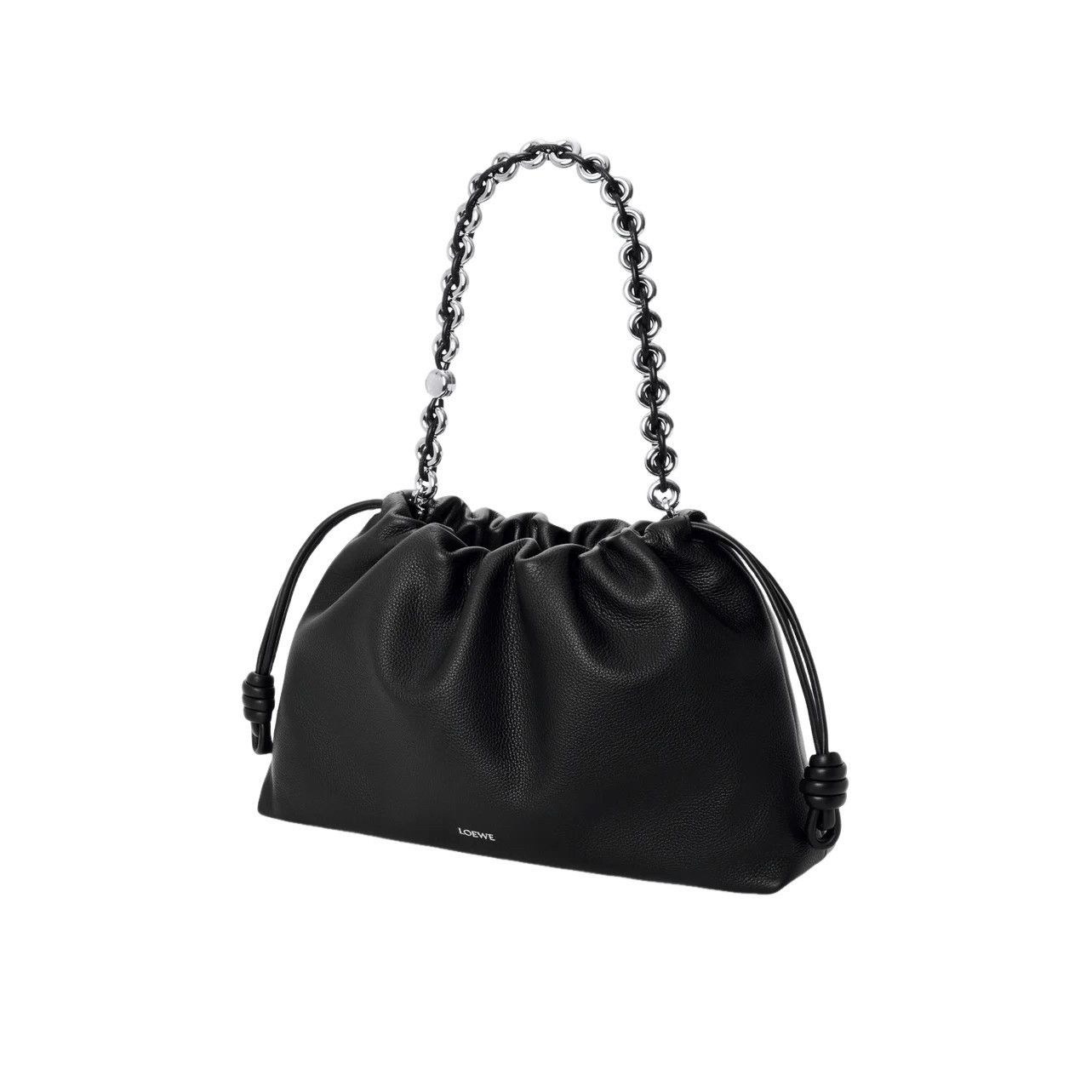 Loewe LOEWE Flamenco Large $4700 Black Fine Grained Leather Purse Size ONE SIZE - 3 Thumbnail