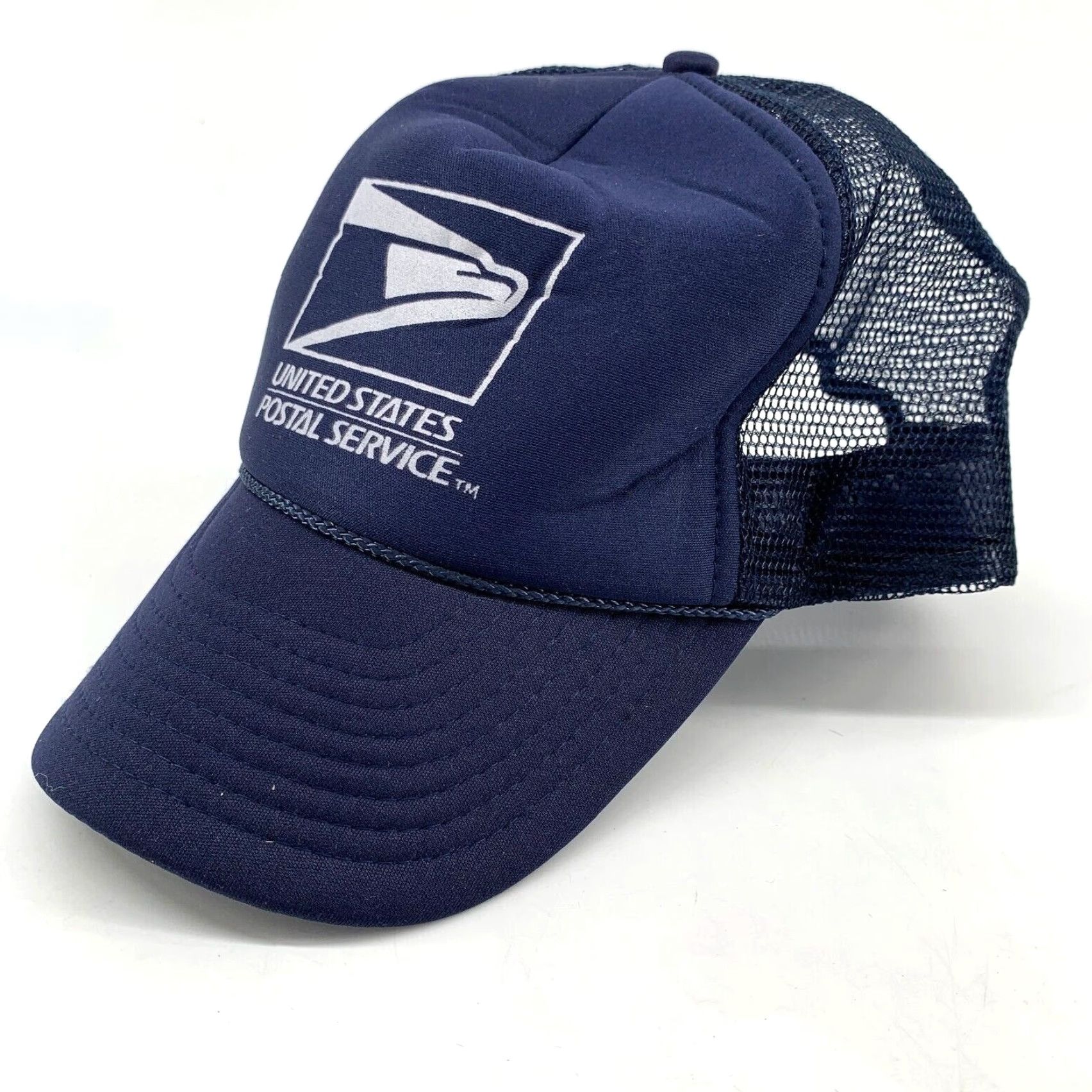 Vintage Nissun Men Trucker Hat United States Postal Service Adjustable Blue Hat Size ONE SIZE - 2 Thumbnail