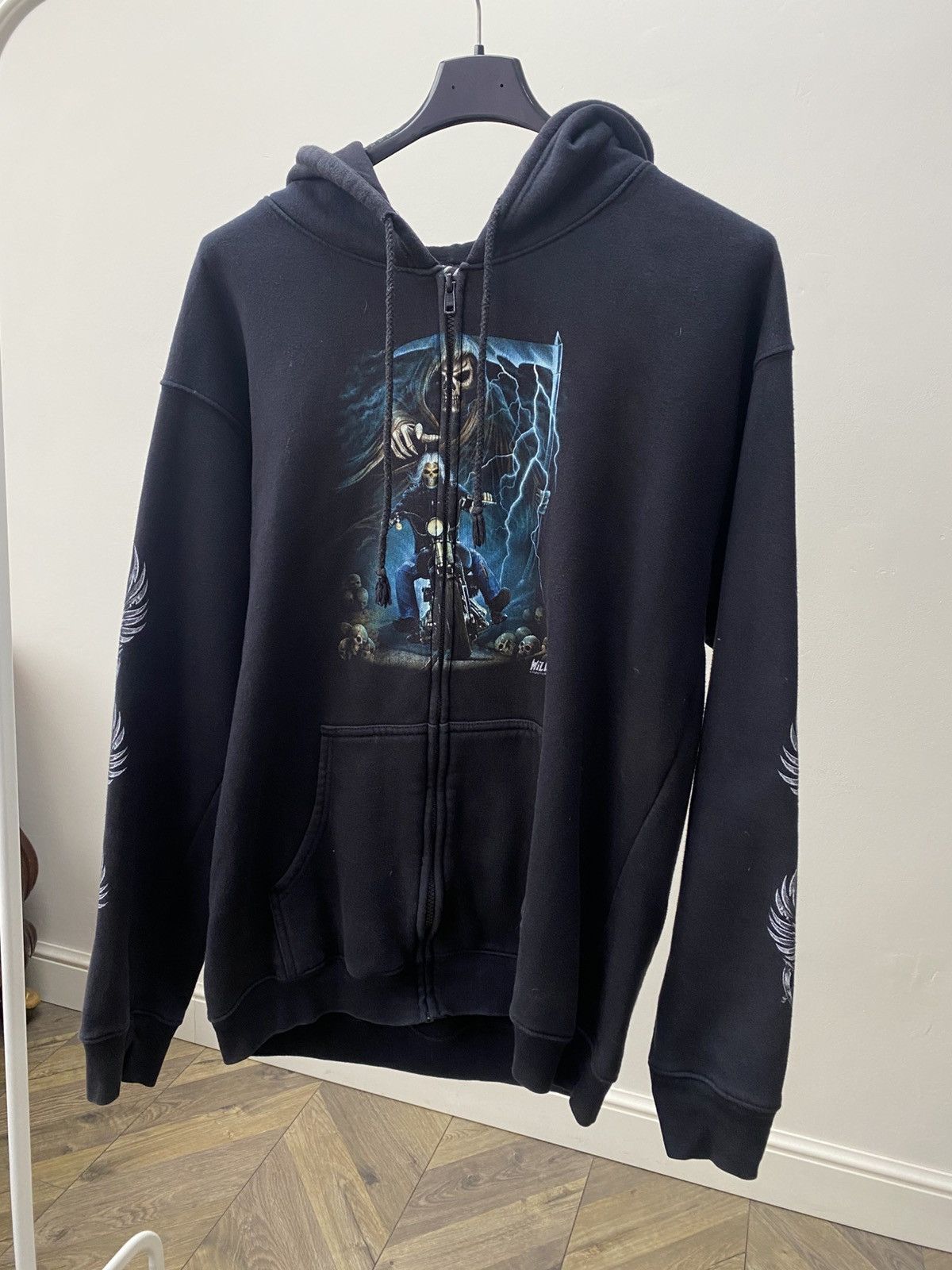 Other Vintage Wild Overprinted Hoodie Skull Size US XL / EU 56 / 4 - 3 Thumbnail