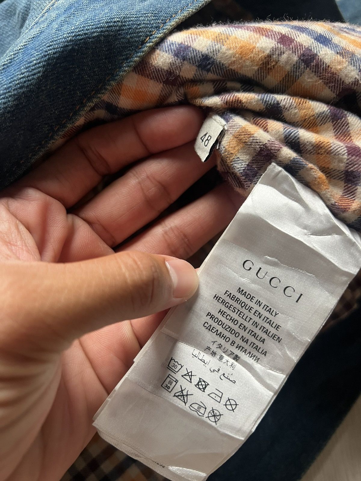 Gucci Gucci Mare Gothicum Embroidered Studded Denim Jacket Size US M / EU 48-50 / 2 - 8 Thumbnail