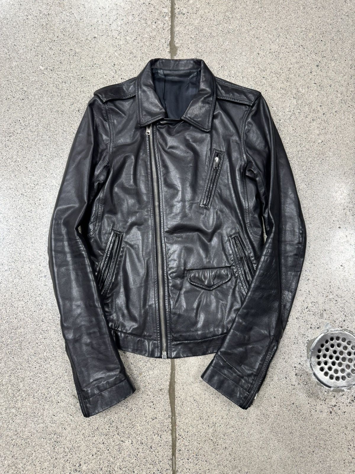 Rick Owens Rick Owens Snakeskin Leather Stooges Jacket | Grailed