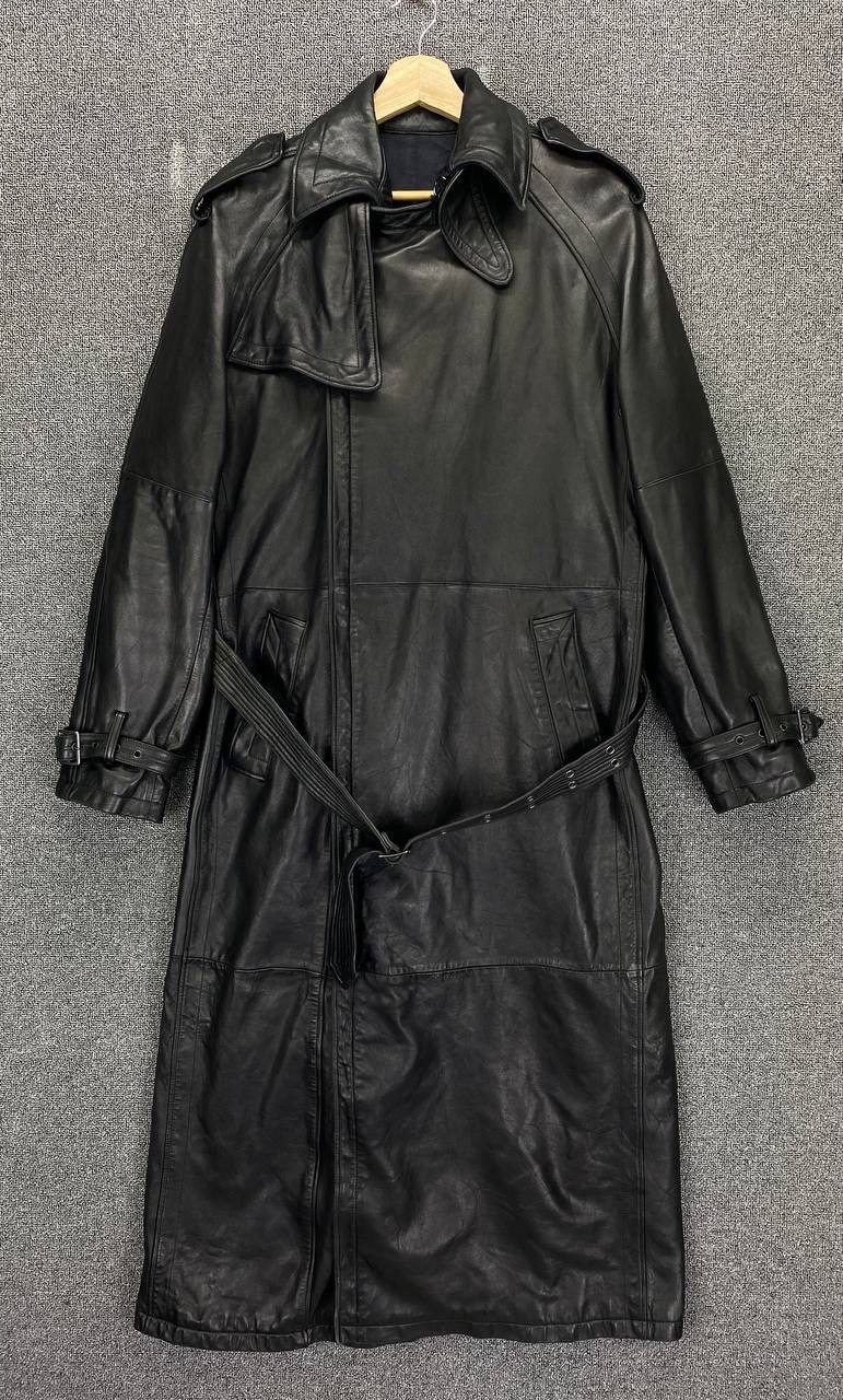Jean Paul Gaultier × Vintage Vintage Jean Paul Gaultier Trench Coat Long Leather Jacket Size XL / US 12-14 / IT 48-50 - 1 Thumbnail