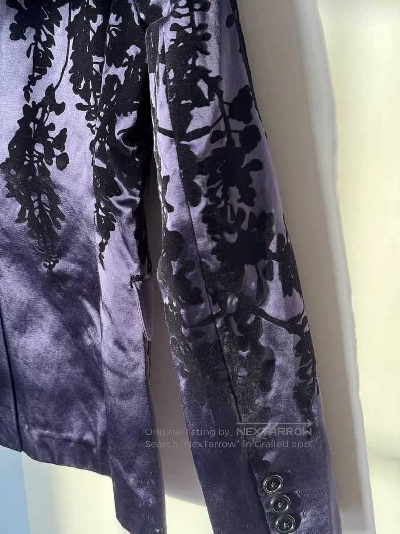 Ann Demeulemeester Ann Demeulemeester Size xs wisteria flocked double-breaste Size 34S - 8 Thumbnail