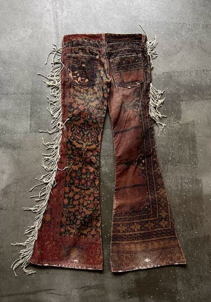 If Six Was Nine IF SIX WAS NINE Early Carpet Fringe Trousers Size US 38 / EU 54 - 2 Thumbnail