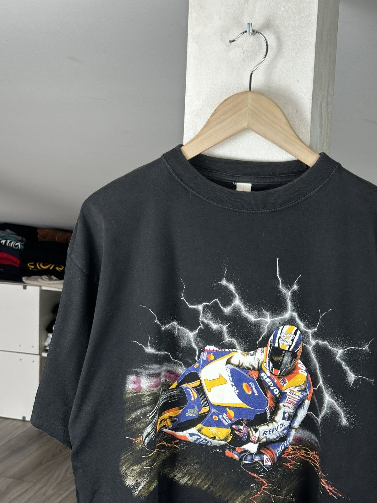 Vintage Vintage Biker Racing Graphic Tee Motorsport Size US L / EU 52-54 / 3 - 2 Thumbnail