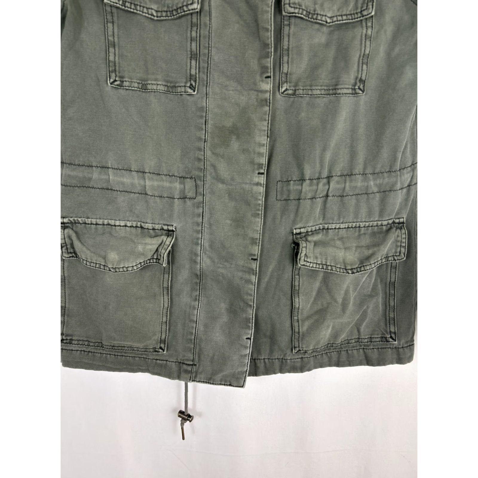 Vintage Ecote Women Field Jacket Military Green Itili Long Sleeve Cotton Button Down S Jacket Womens Army Style Pockets Size S / US 4 / IT 40 - 5 Thumbnail