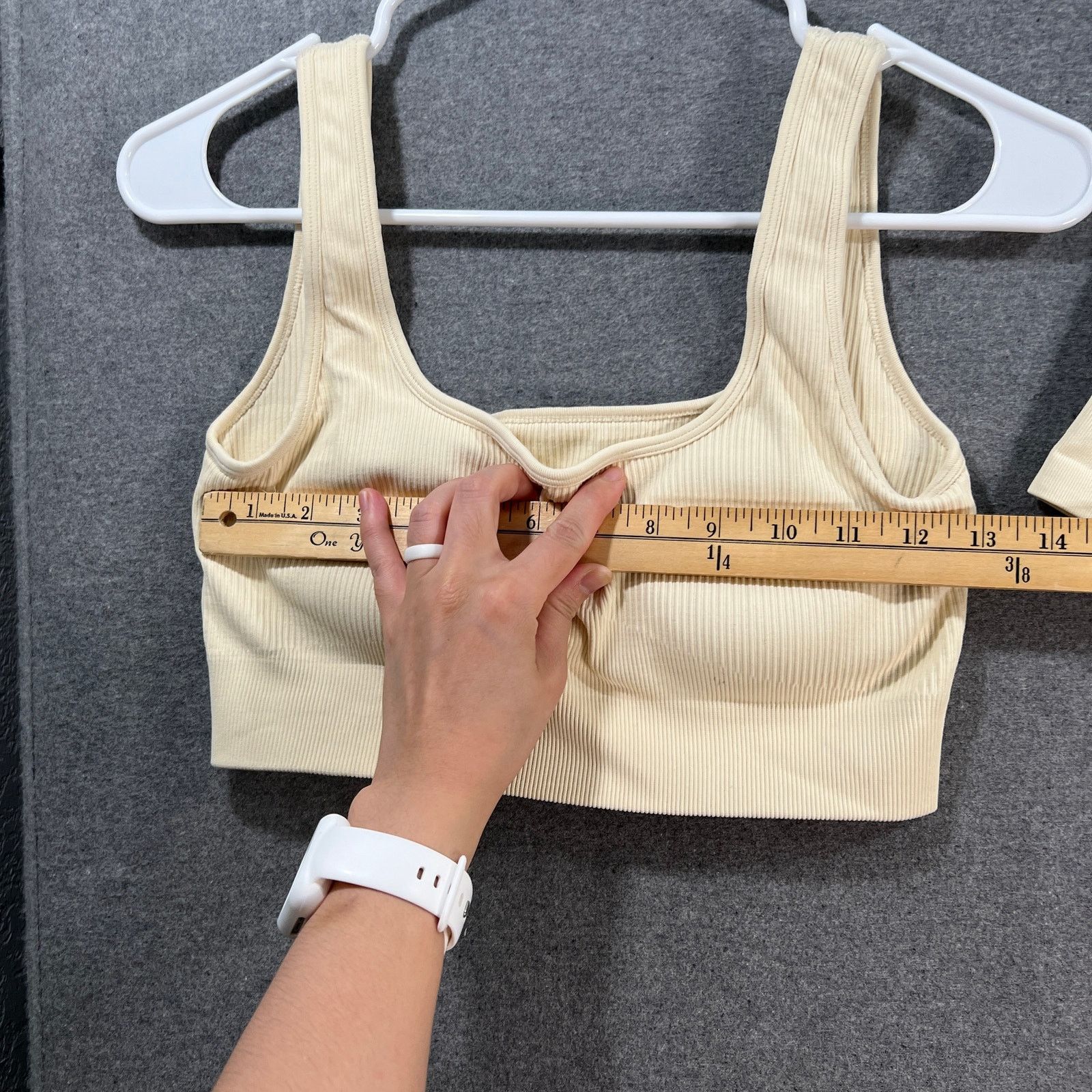 Other Workout 3 PC Sport Bra, CropTop and Bottom Cream Size M / US 6-8 / IT 42-44 - 12 Thumbnail