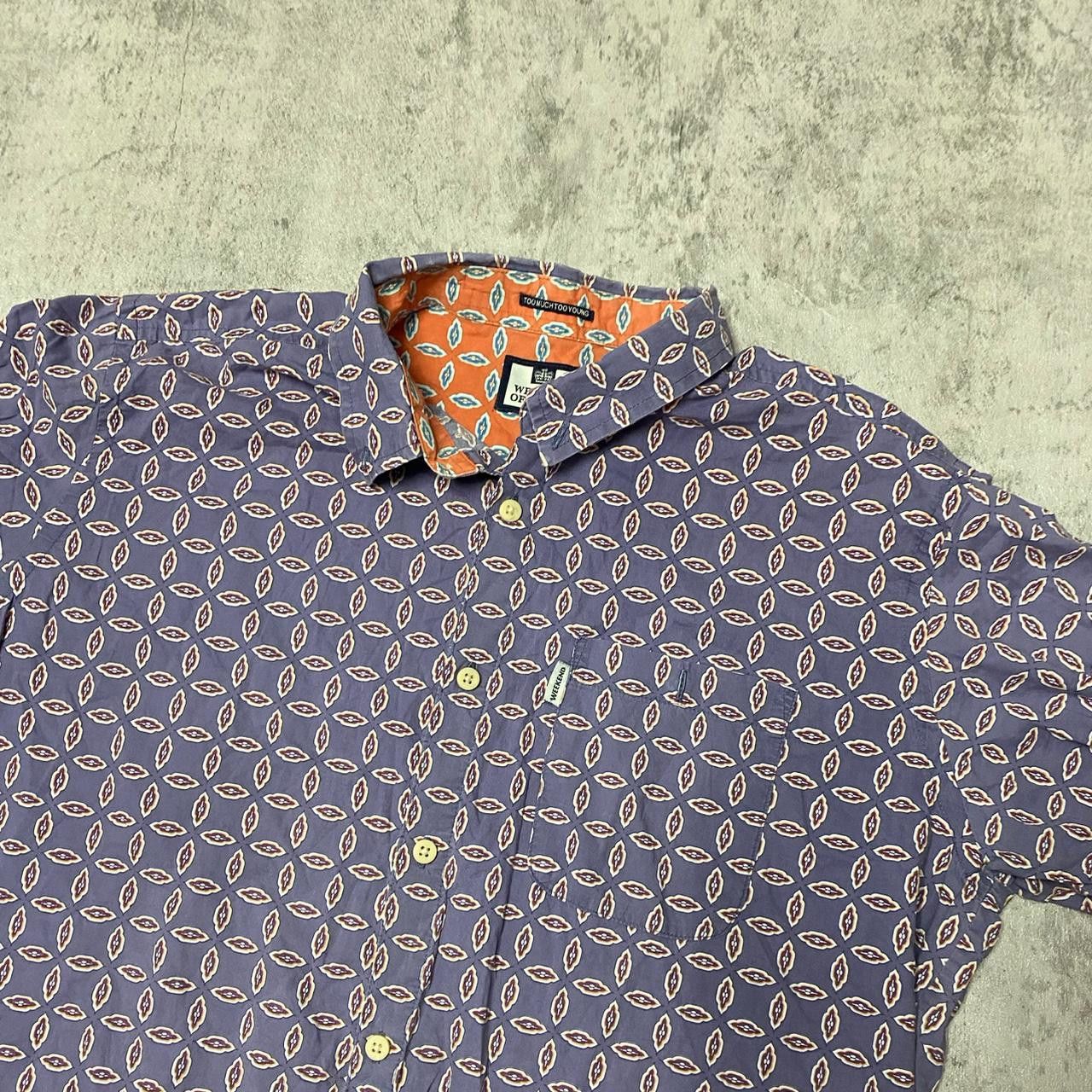 Weekend Offender Purple and orange Weekend Offender button-up shirt Size US XL / EU 56 / 4 - 2 Thumbnail