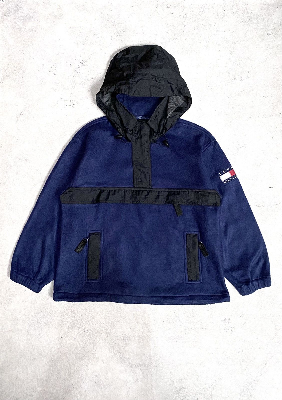 Tommy Hilfiger Vintage 90s Tommy Hilfiger Fleece Anorak Hoodie Jacket Size US M / EU 48-50 / 2 - 1 Thumbnail